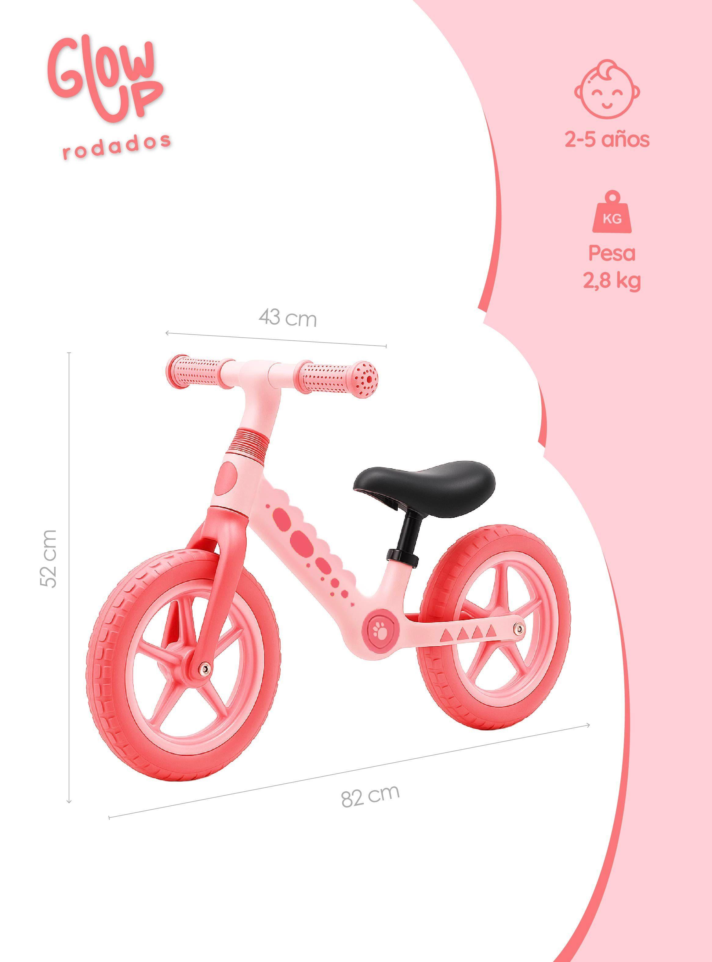 Bicicleta de Aprendizaje de Equilibrio Infantil Koa Rosada Glowup-2