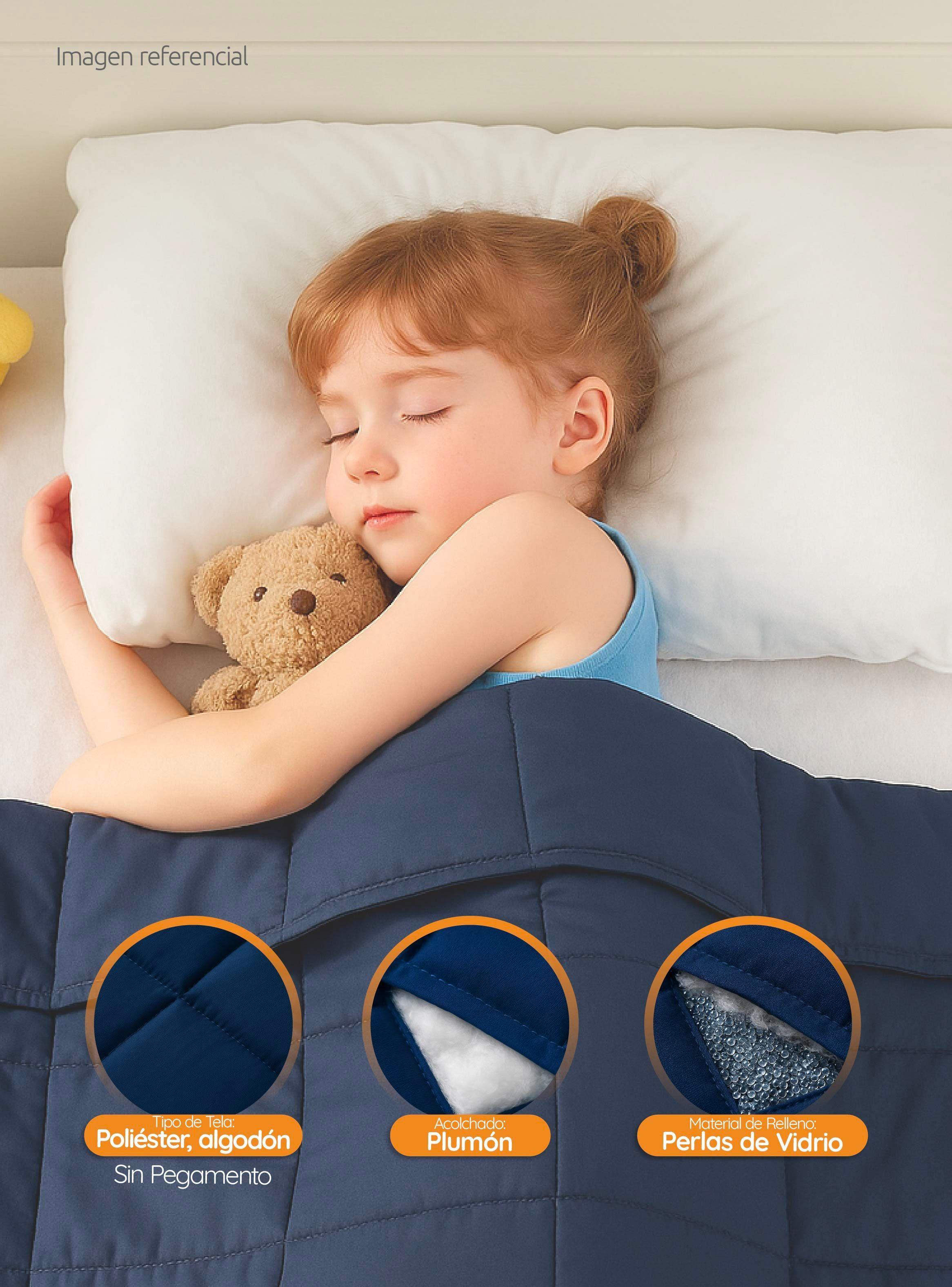 Manta de gravedad niños Azul oscuro 1,4K 122x92 cm Manta de Peso GlowUp-2