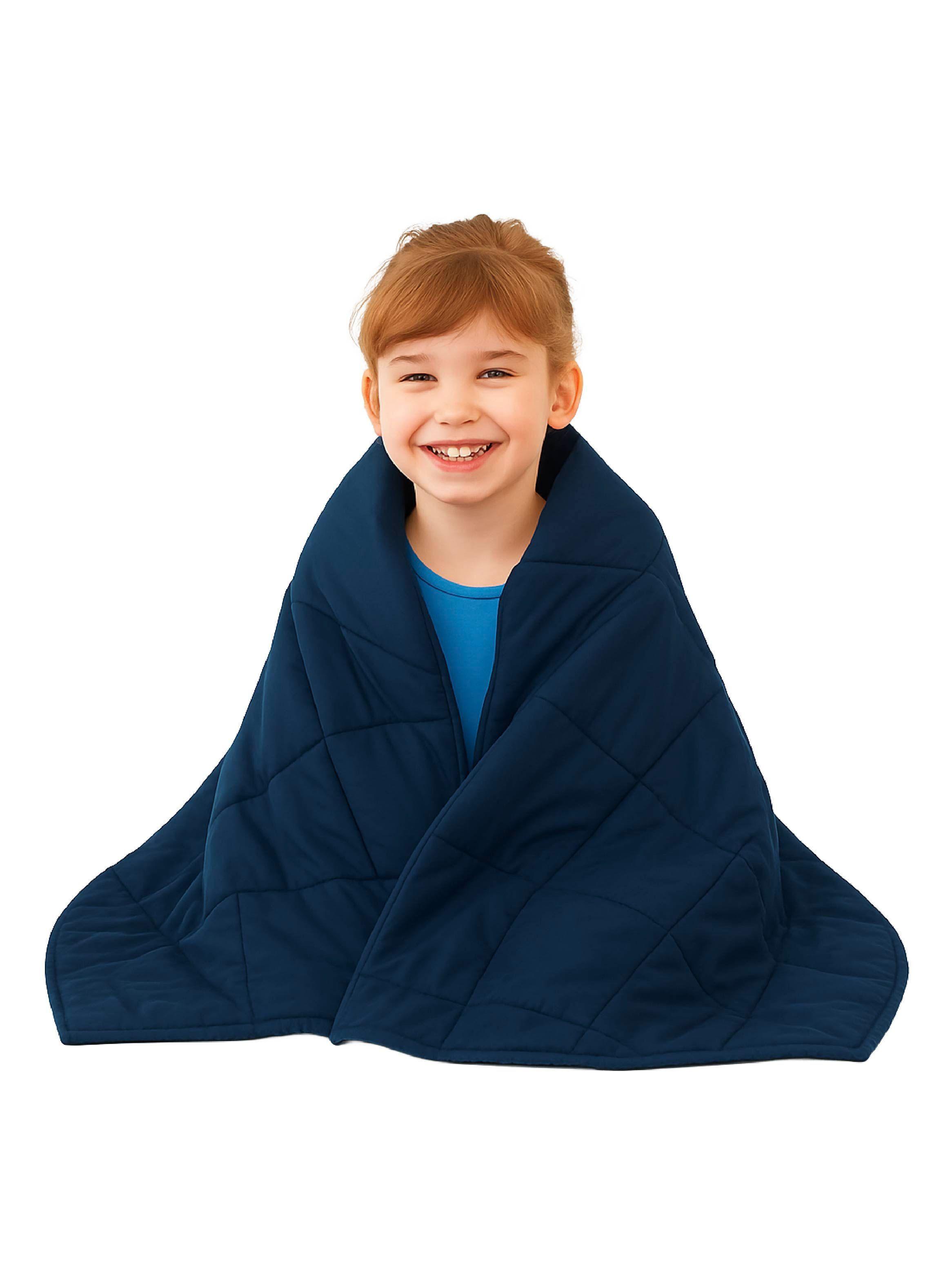 Manta de gravedad niños Azul oscuro 1,4K 122x92 cm Manta de Peso GlowUp-7