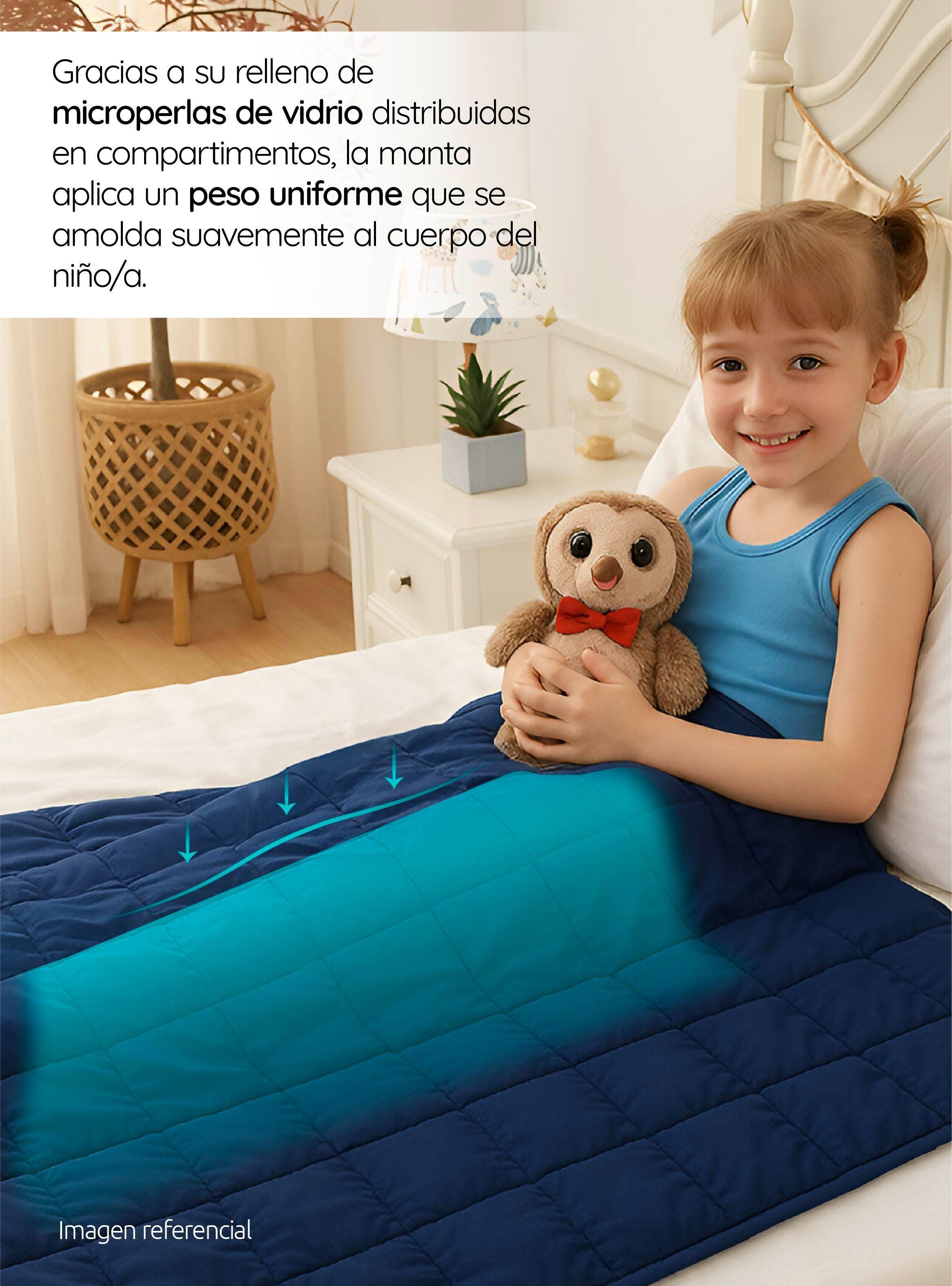 Manta de gravedad niños Azul oscuro 1,4K 122x92 cm Manta de Peso GlowUp-3