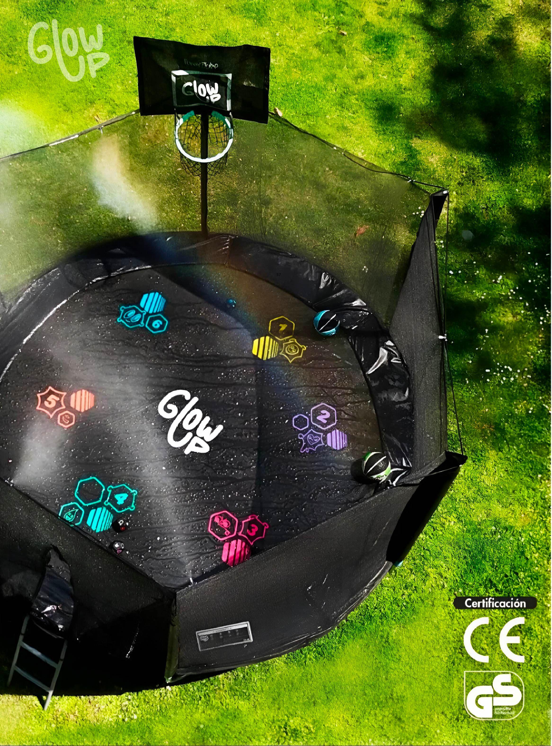 Cama Elástica 10ft 3,05 mts GlowUp Edición Especial con Juegos Malla y escalera-7