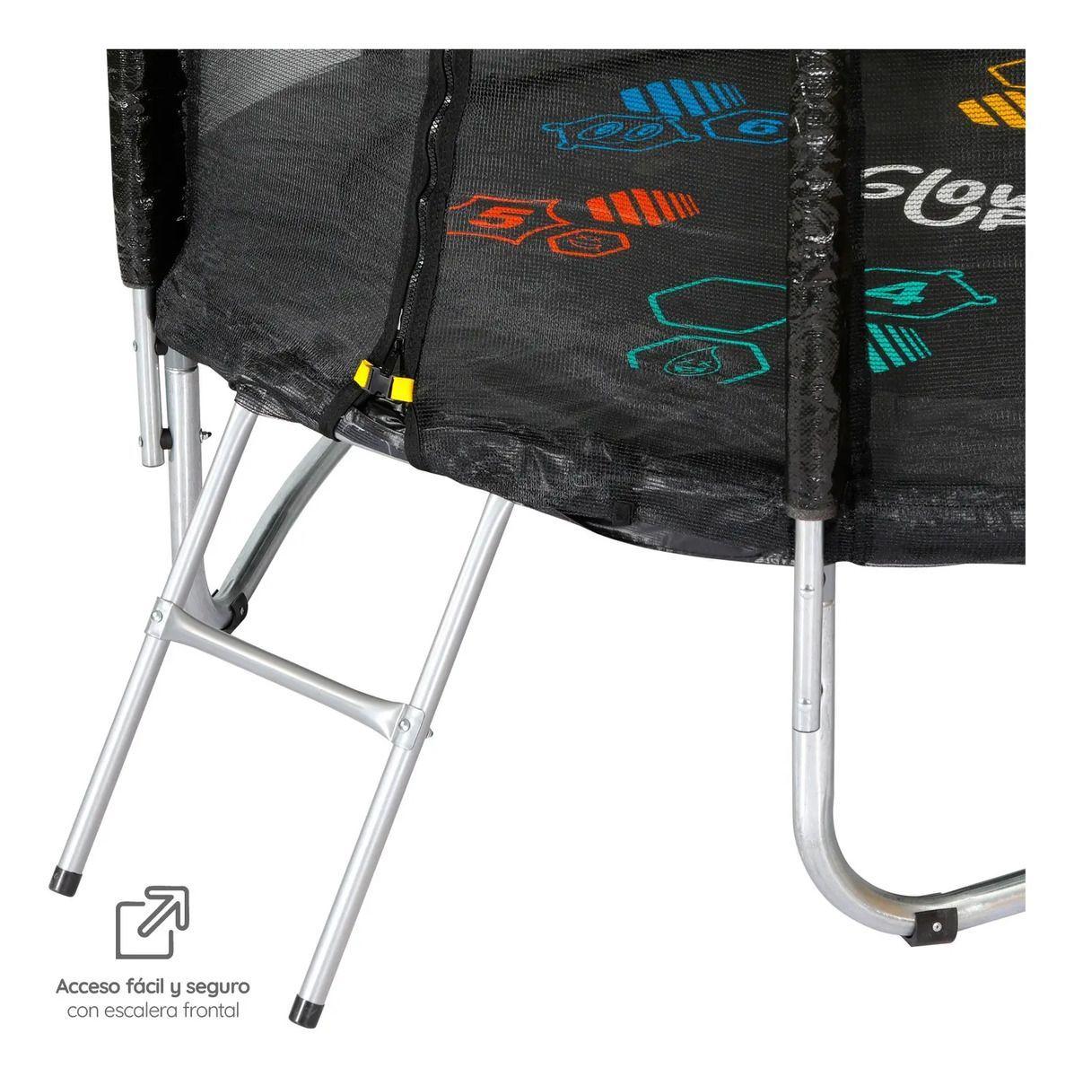 Cama Elástica 10ft 3,05 mts GlowUp Edición Especial con Juegos Malla y escalera-3