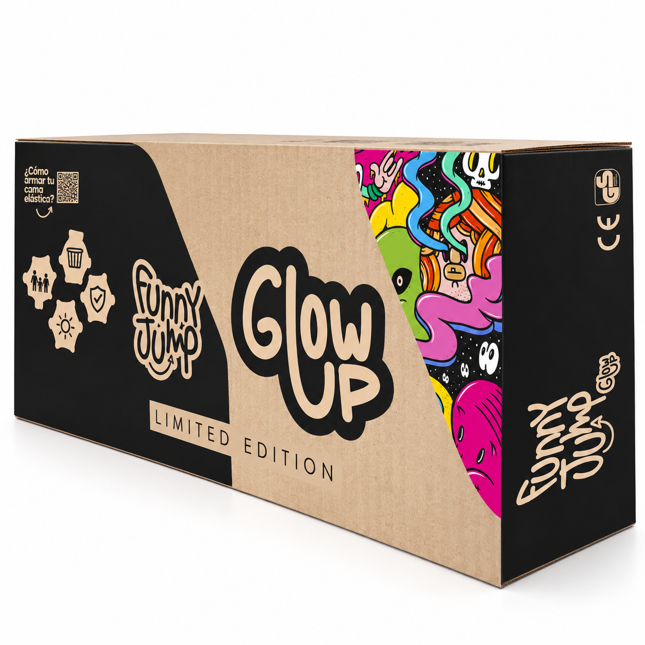 Cama Elástica 10ft 3,05 mts GlowUp Edición Especial con Juegos Malla y escalera-7
