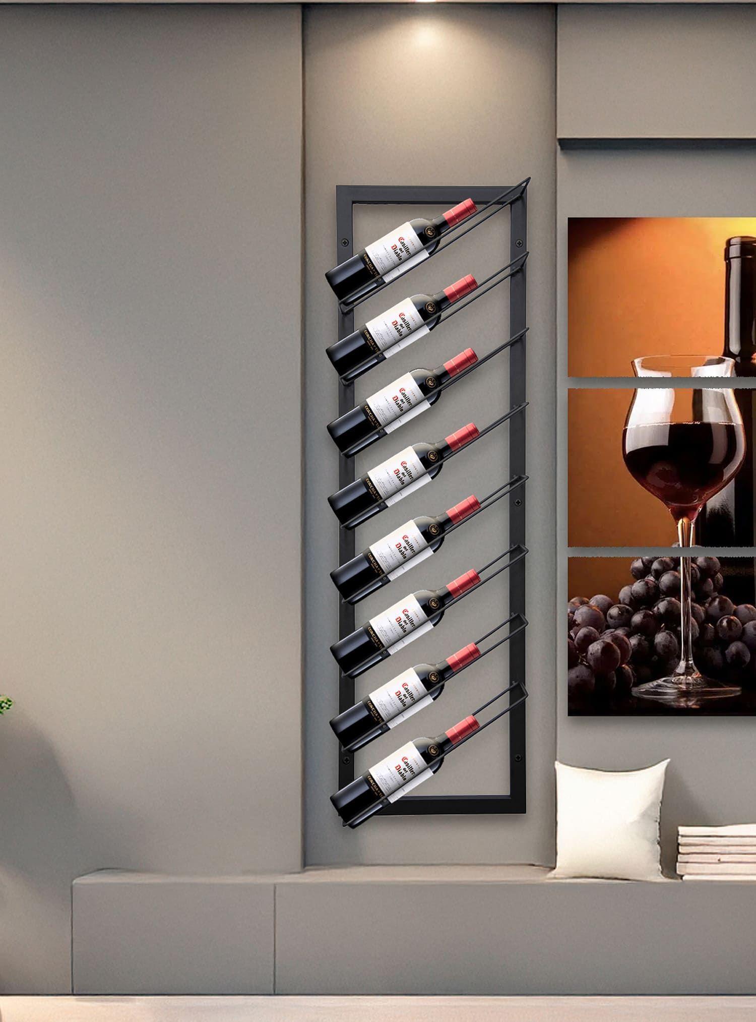 Soporte Lateral Grande Botellas Vinos De Hierro Resistente-2