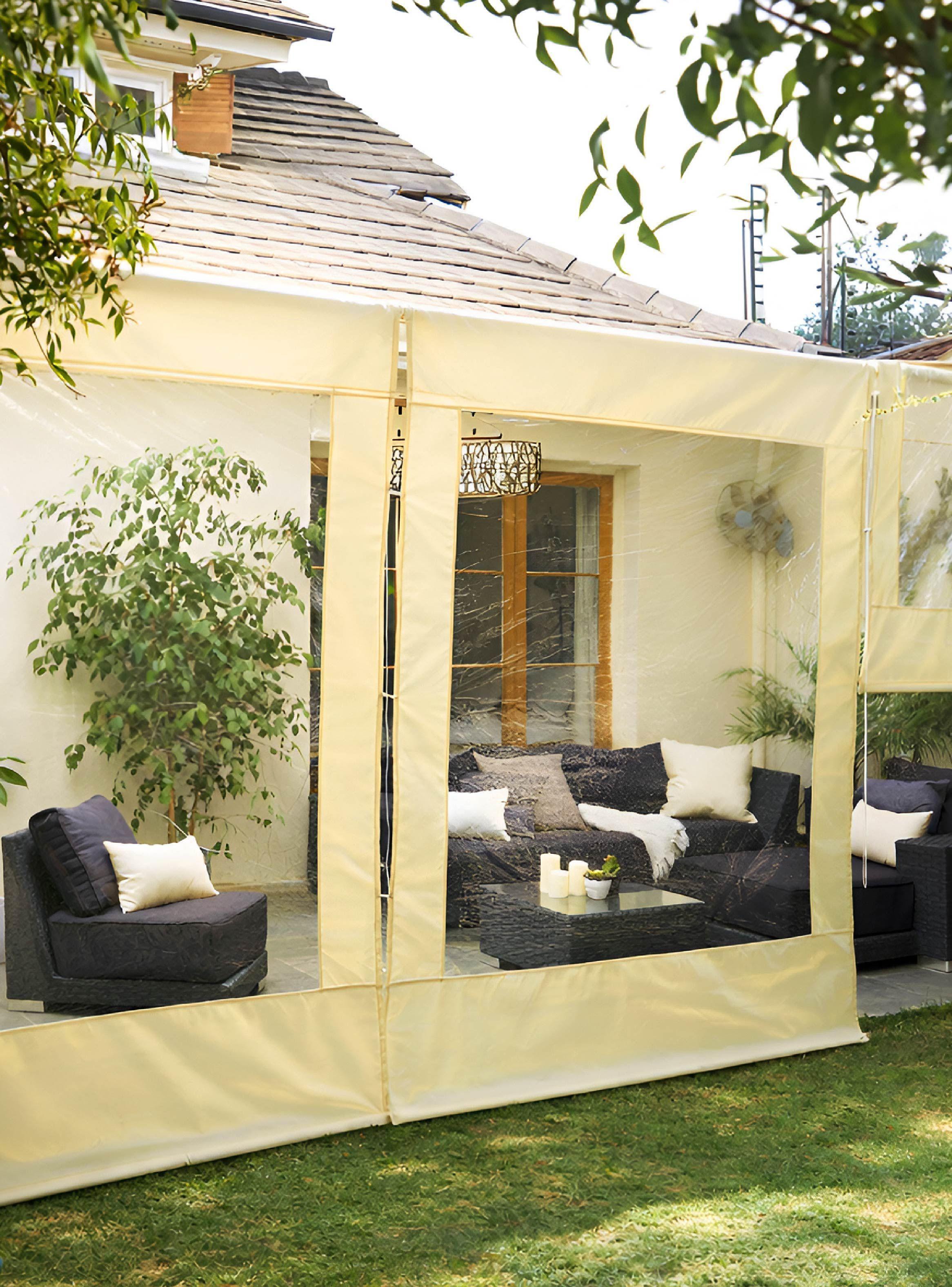 Cortina Roller Cierre de Terraza Beige 100x250cm-0