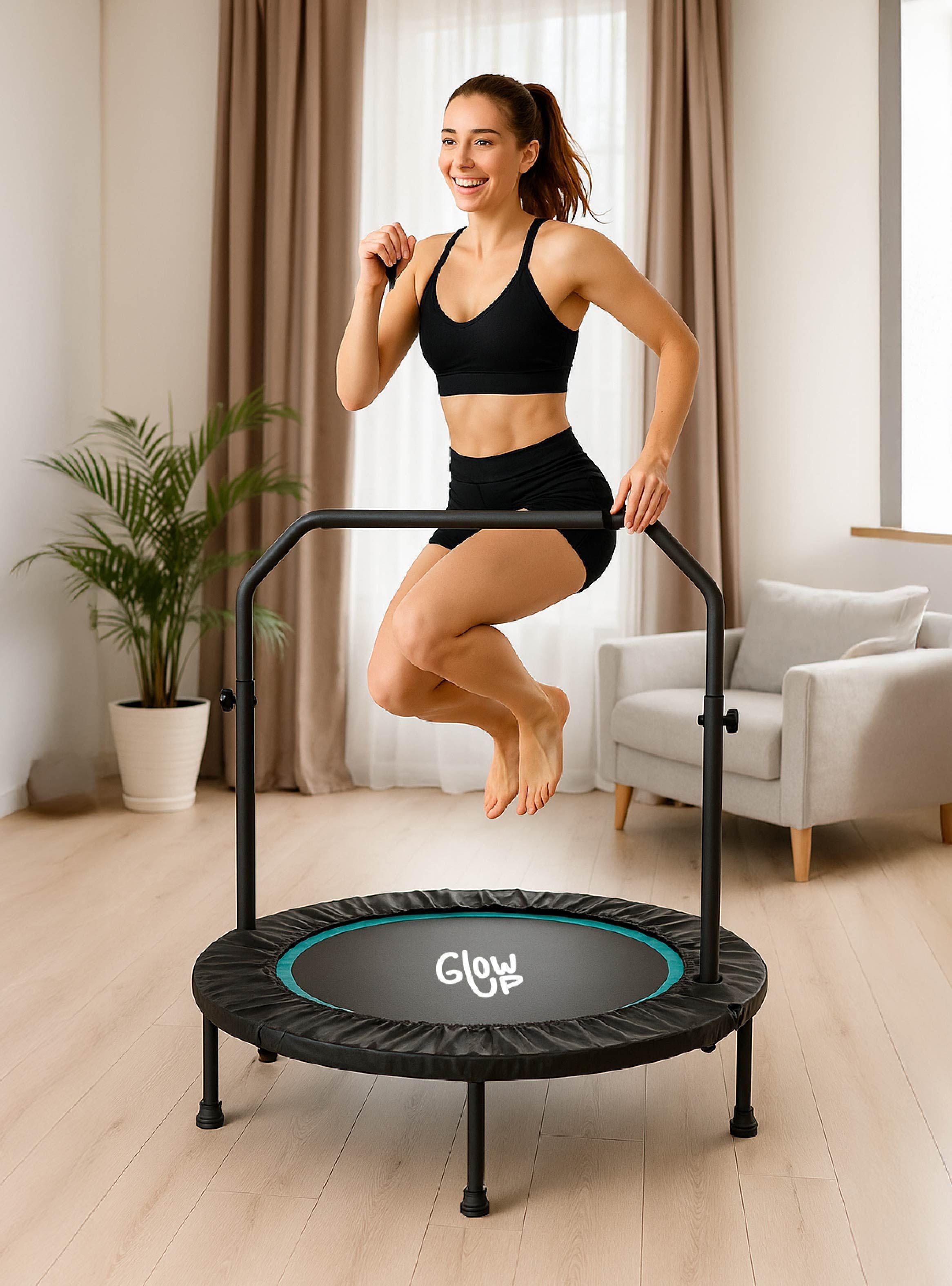 Mini Trampolín 3.3ft 1 Mt Aeróbico Fitness Yoga y Juegos GlowUp-7