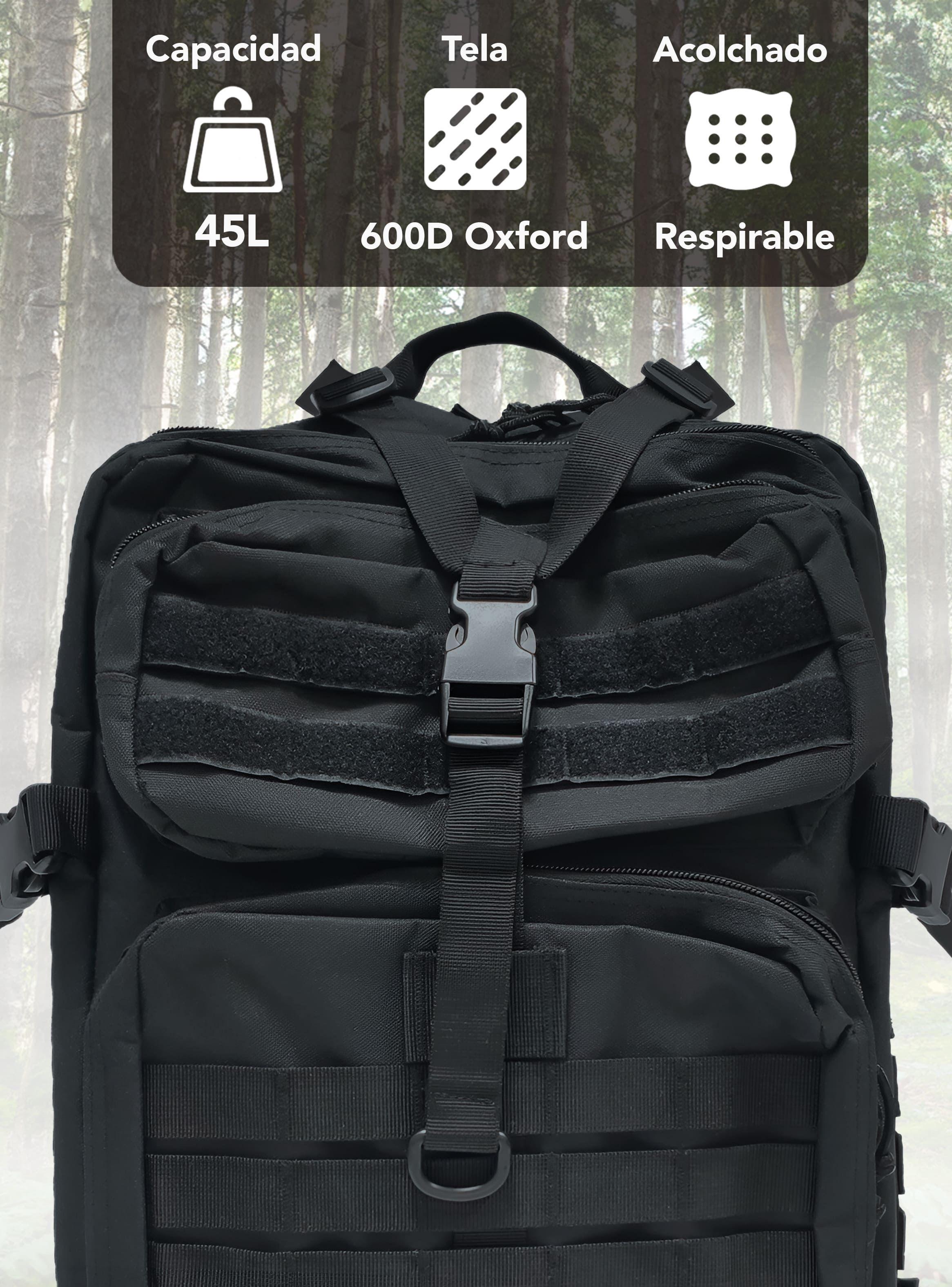 Mochila Táctica Militar Outdoor 45 Lts Impermeable-4