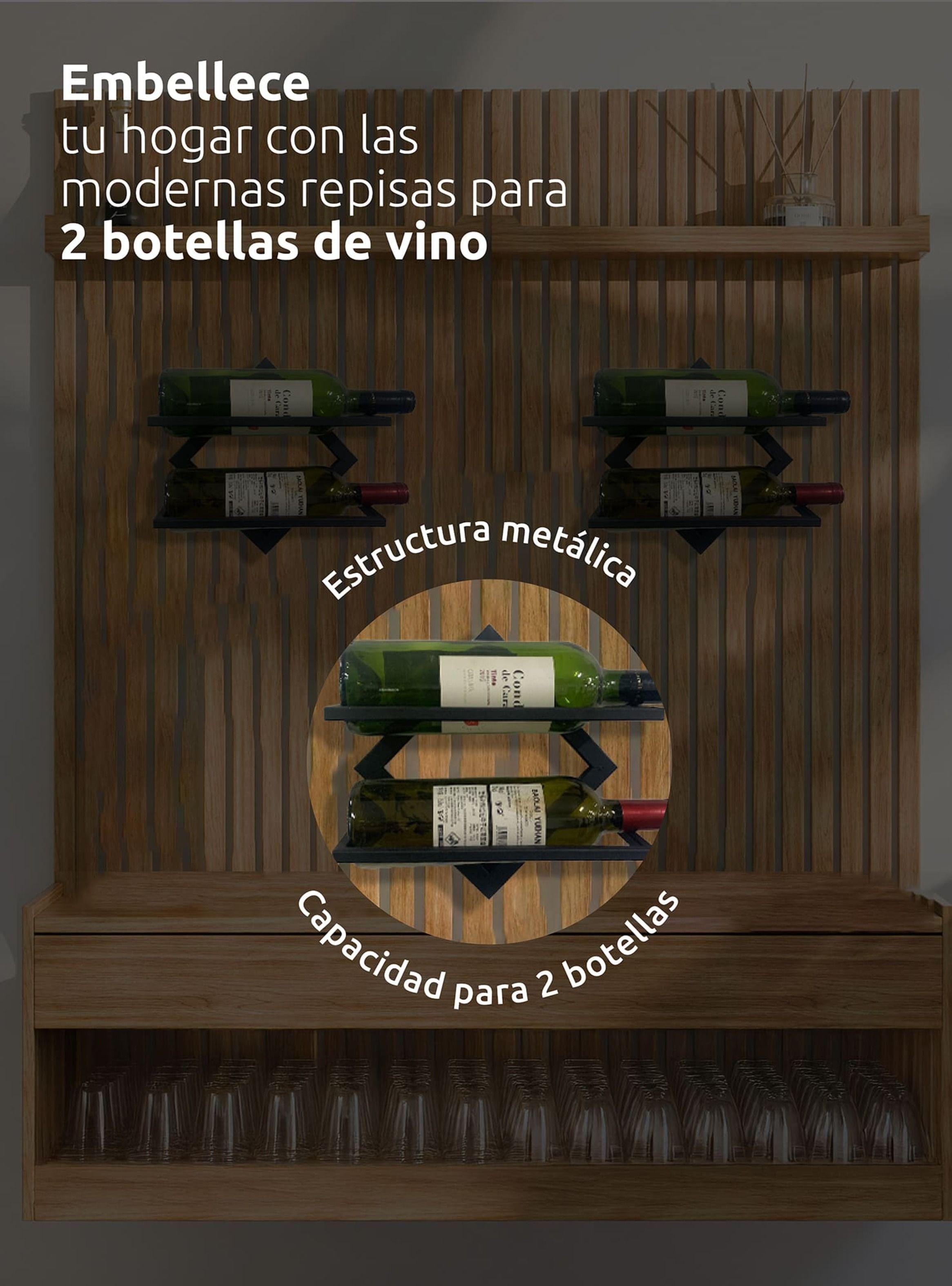 Repisa De Pared Para Vinos Tipo Cava De Hierro Rebajas-6
