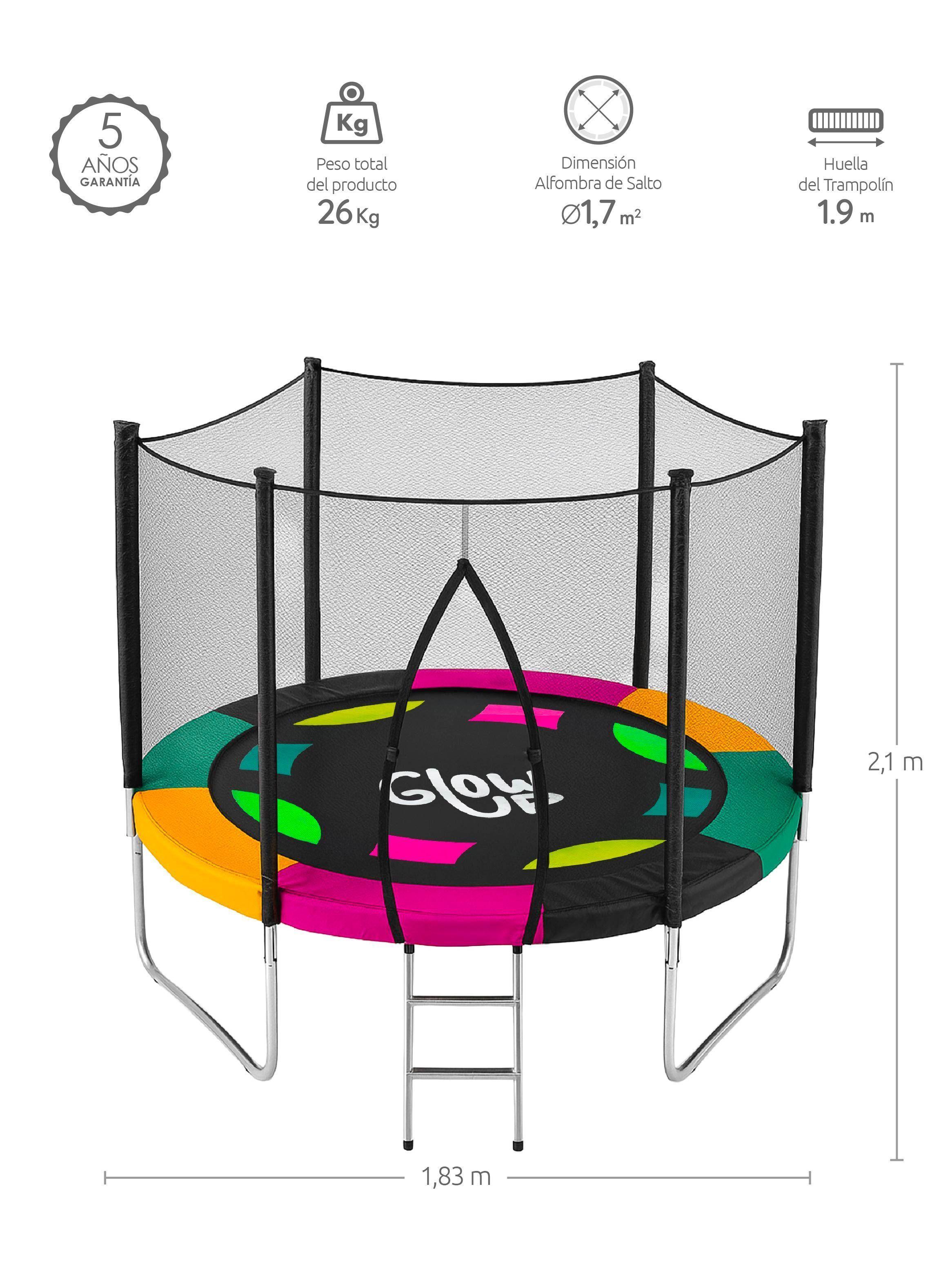 Cama Elástica 1,83 mt 6ft Edición Exclusiva R GlowUp-1