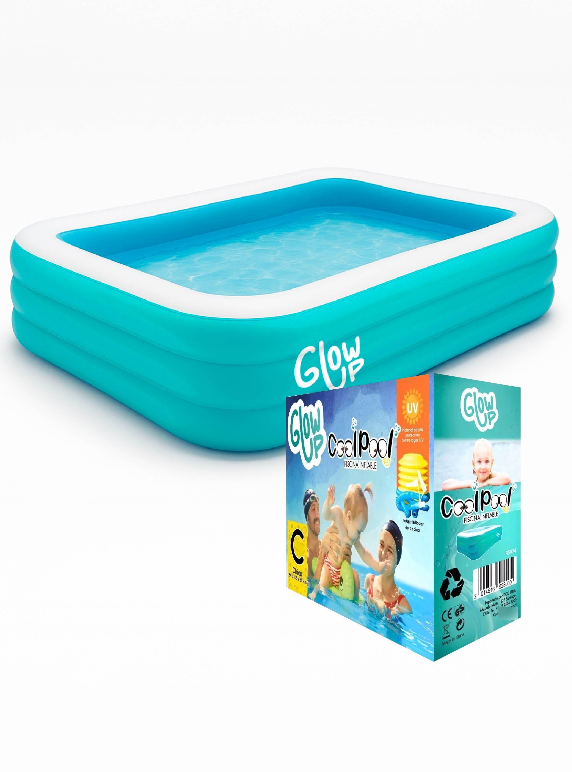 Piscina Inflable Glowup 210x150x65 cm Color Celeste-0