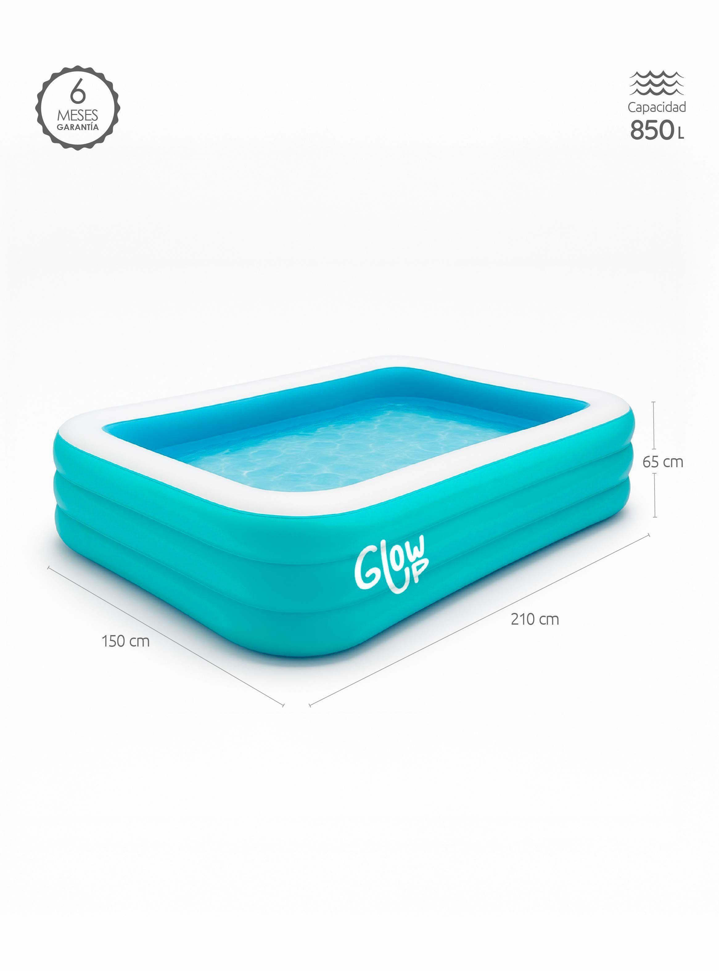 Piscina Inflable Glowup 210x150x65 cm Color Celeste-2