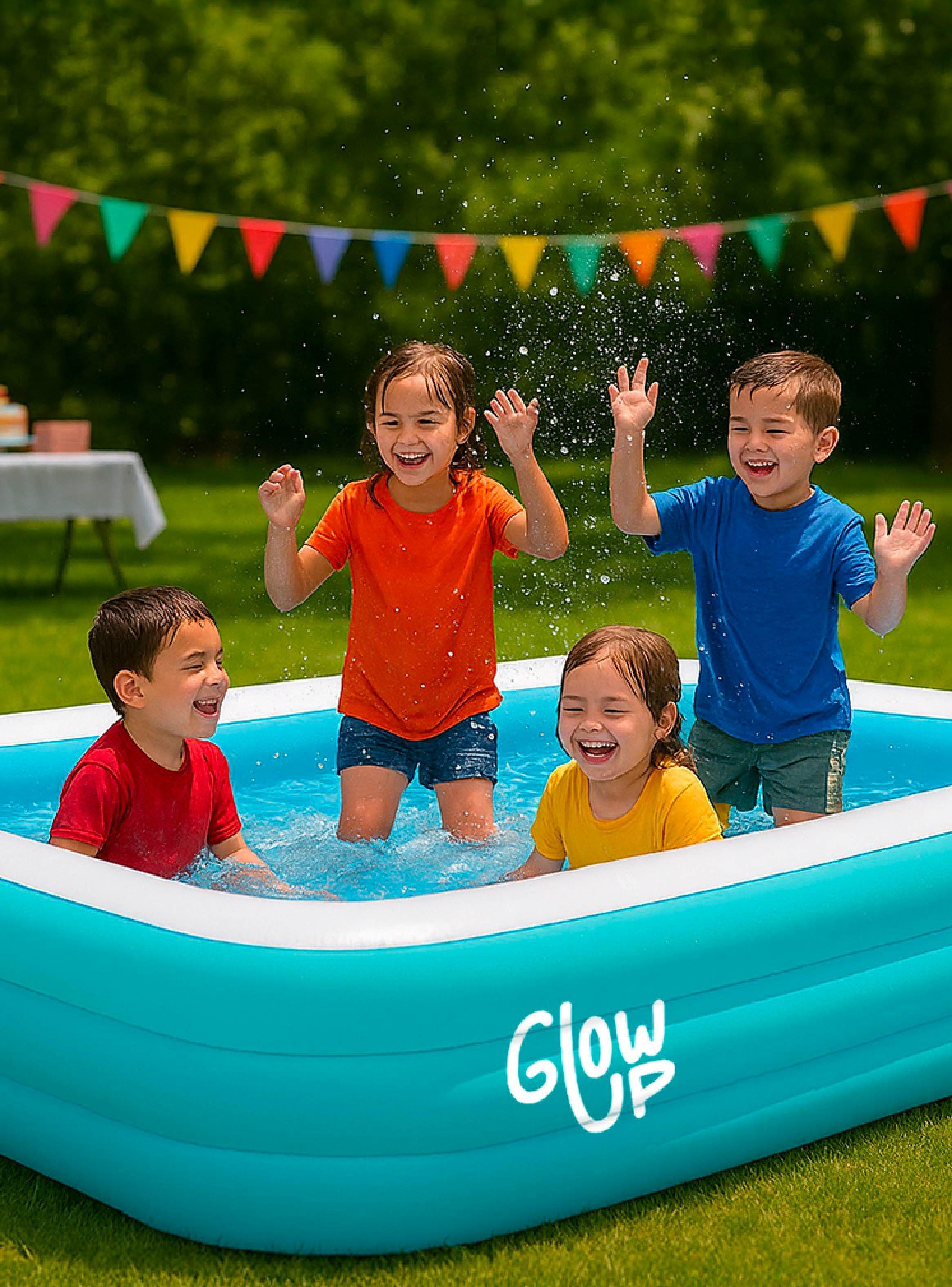 Piscina Inflable Glowup 210x150x65 cm Color Celeste-5