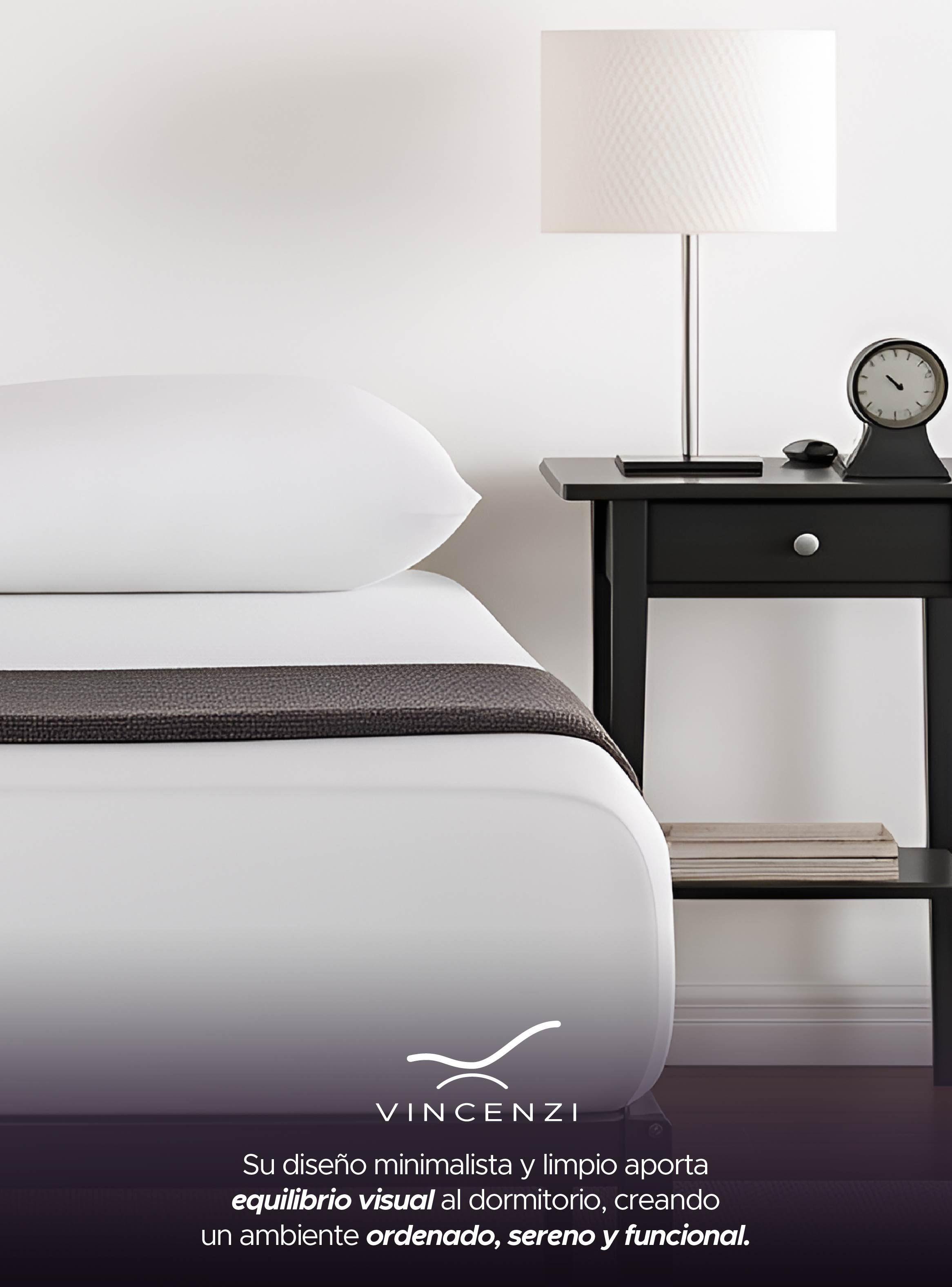 Base para Cama Europea de Acero y Madera 90x190 cm 1 Plaza Nova Vincenzi-6