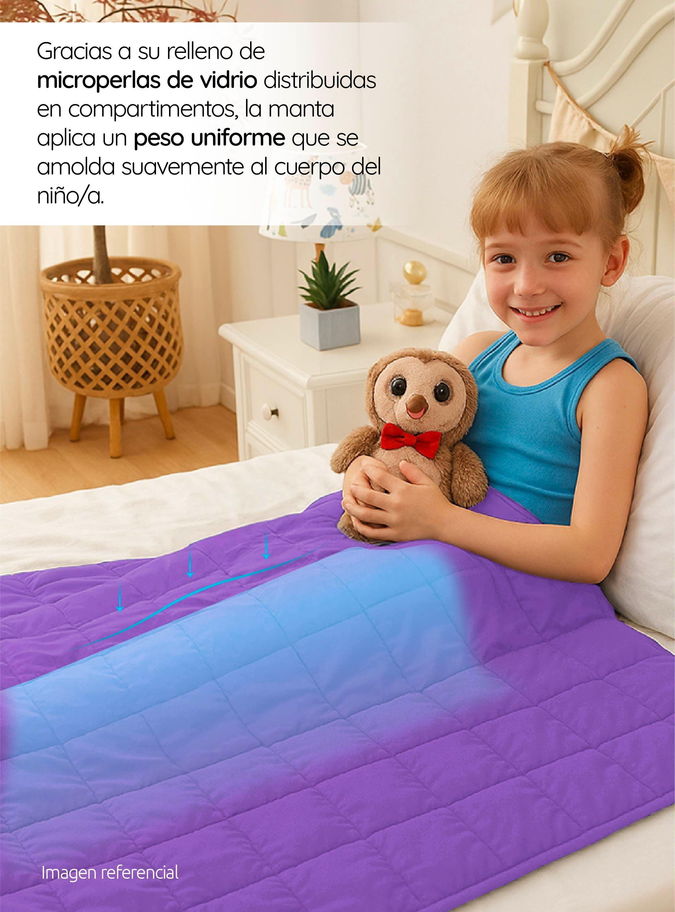 Manta de gravedad niños Violeta 3,2K 152x102 cm Manta de Peso GlowUp-4