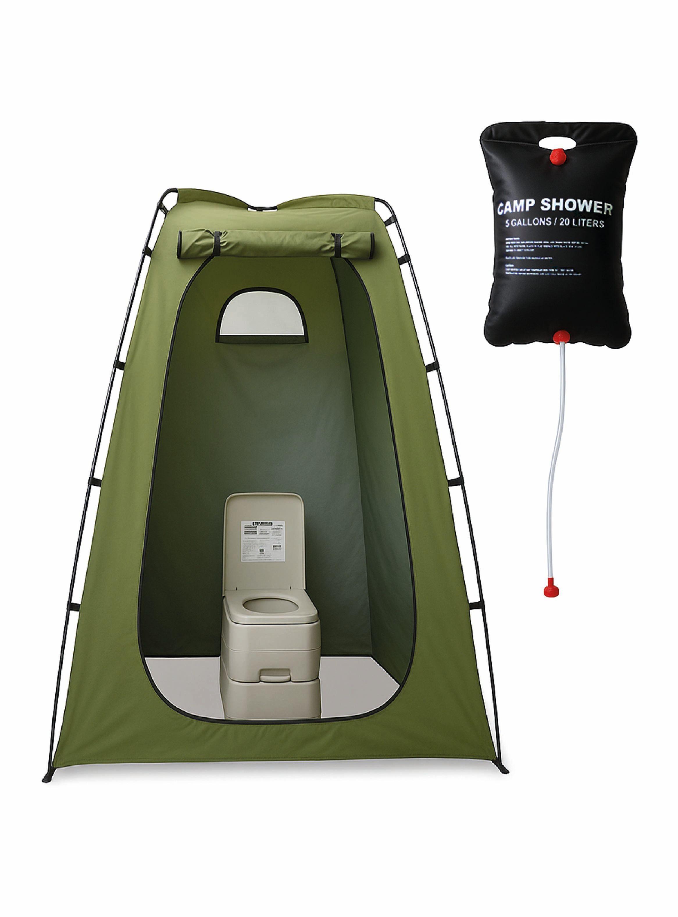 Carpa con Baño Químico y Ducha Solar Para Camping Miglú-0
