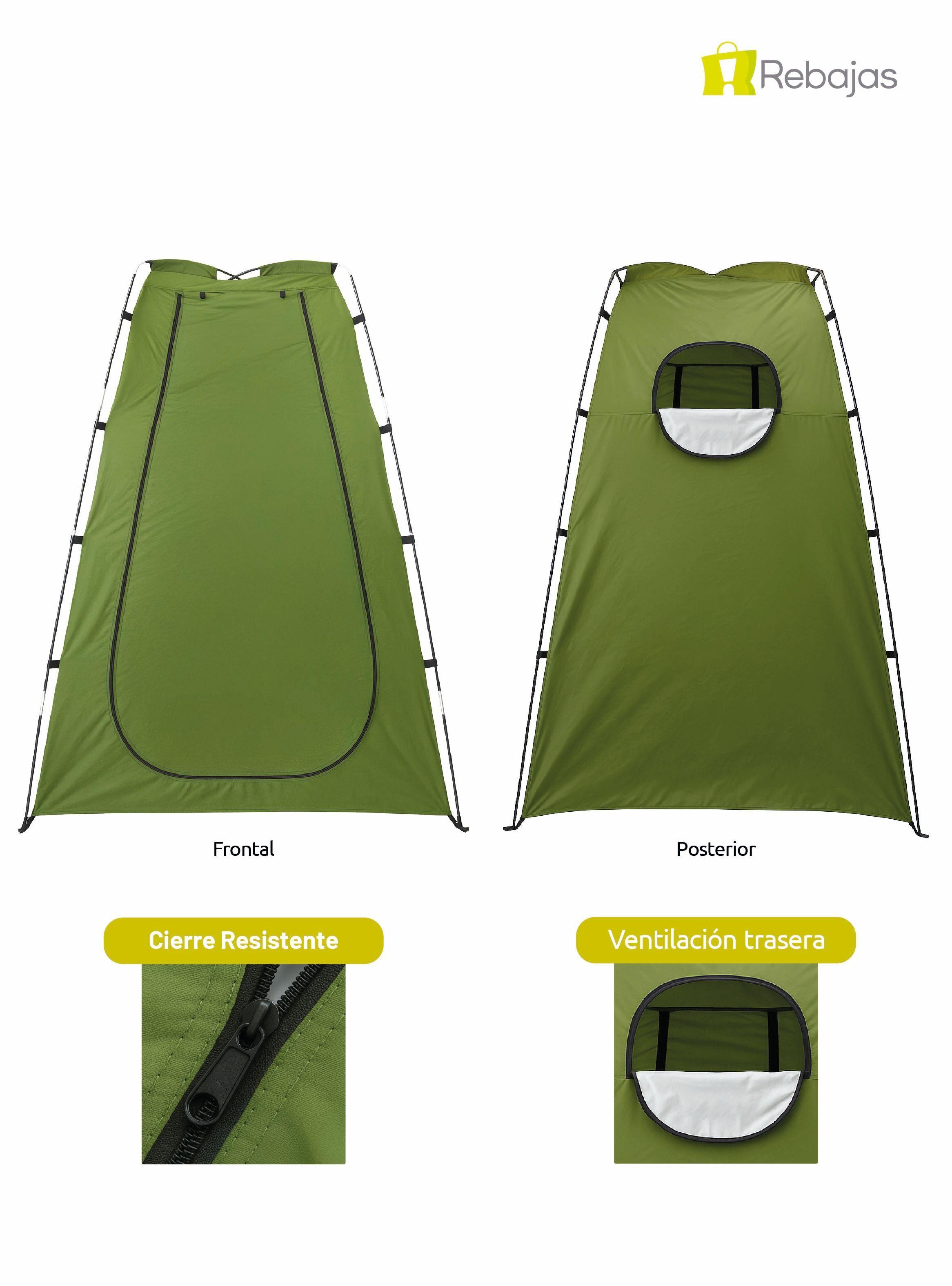 Carpa con Baño Químico y Ducha Solar Para Camping Miglú-4