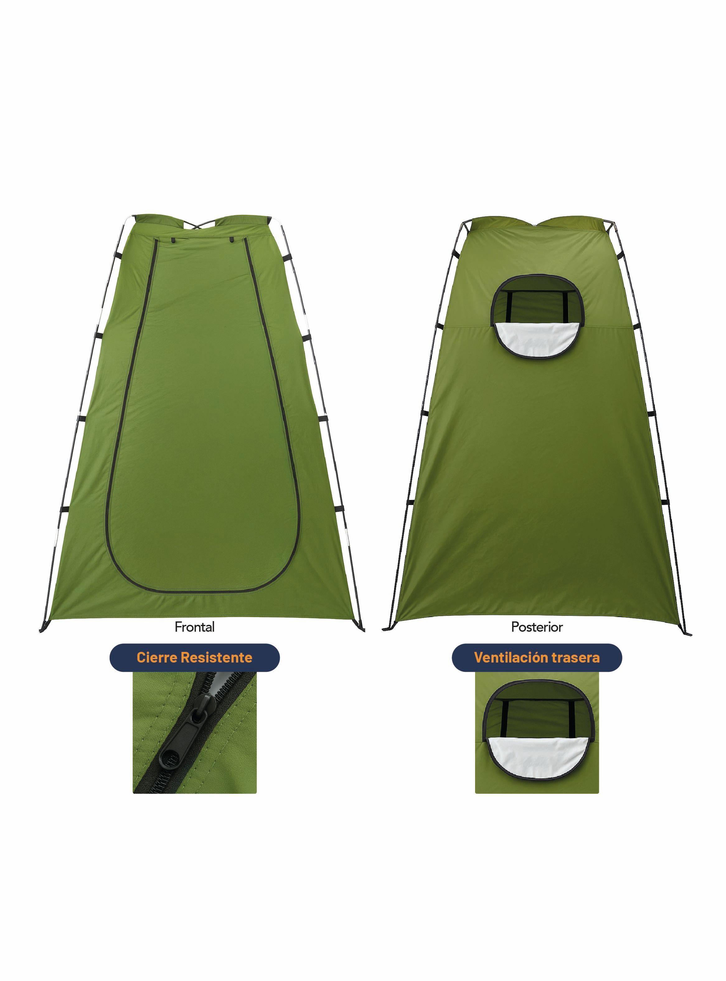 Baño Químico Portátil Caseta y Ducha Solar 20L para Camping-3