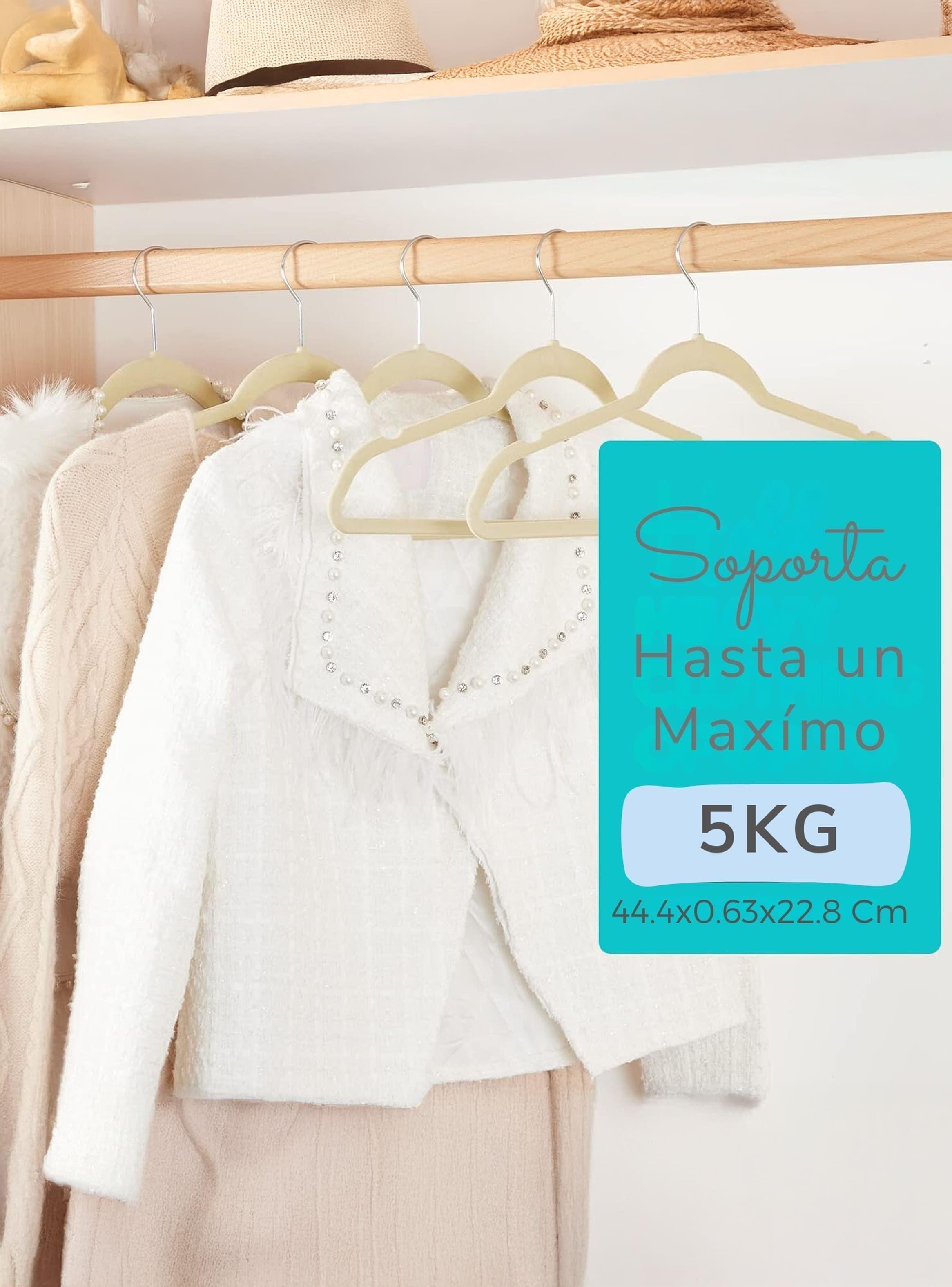 Set 50 Colgador Gancho Perchas Ropa Felpa Antideslizante-3