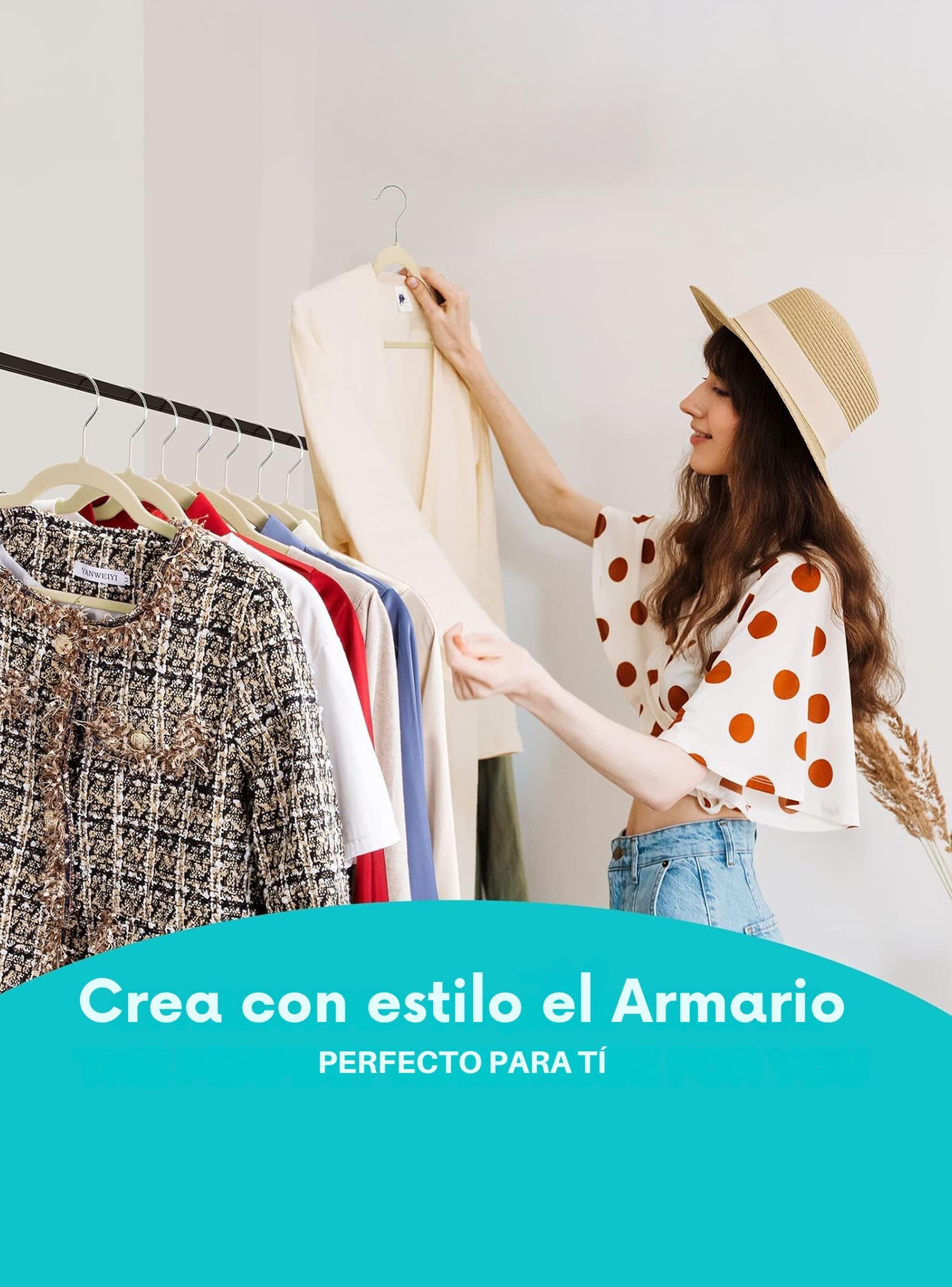 Set 50 Colgador Gancho Perchas Ropa Felpa Antideslizante-6