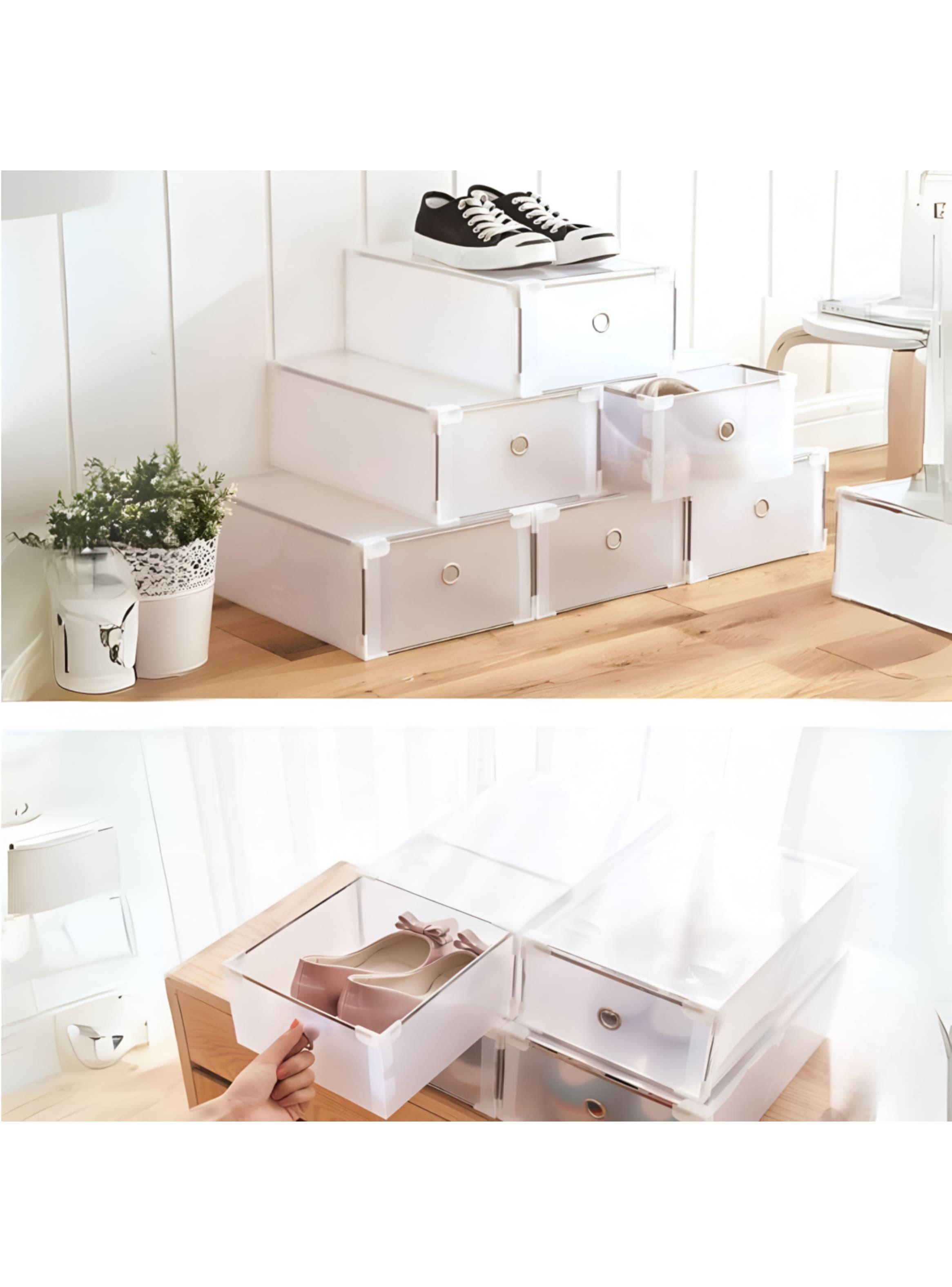Pack De 10 Cajas Organizadoras De Zapatos Apilables-6