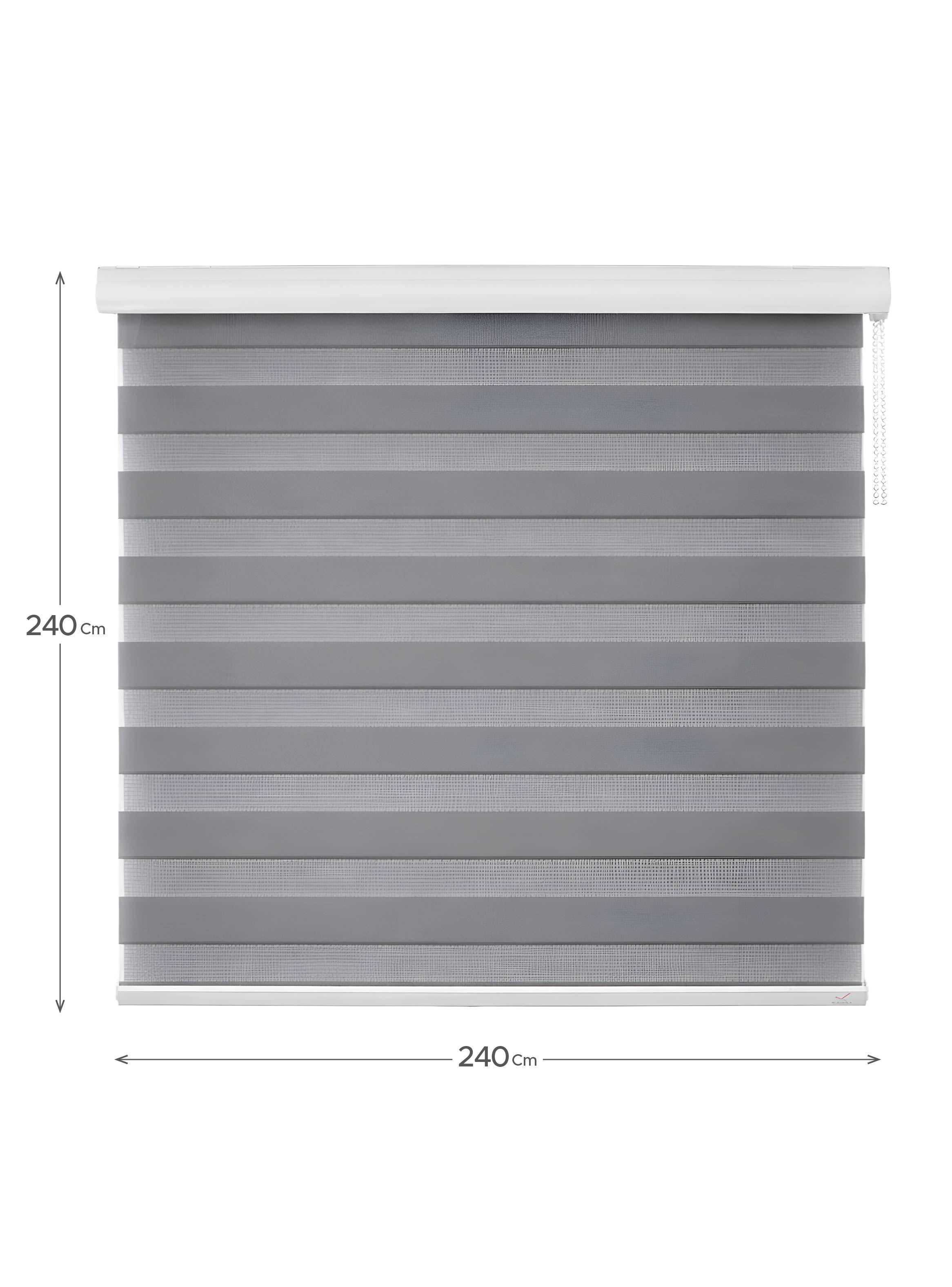 Cortina Roller Duo Gris 240x240cm-1