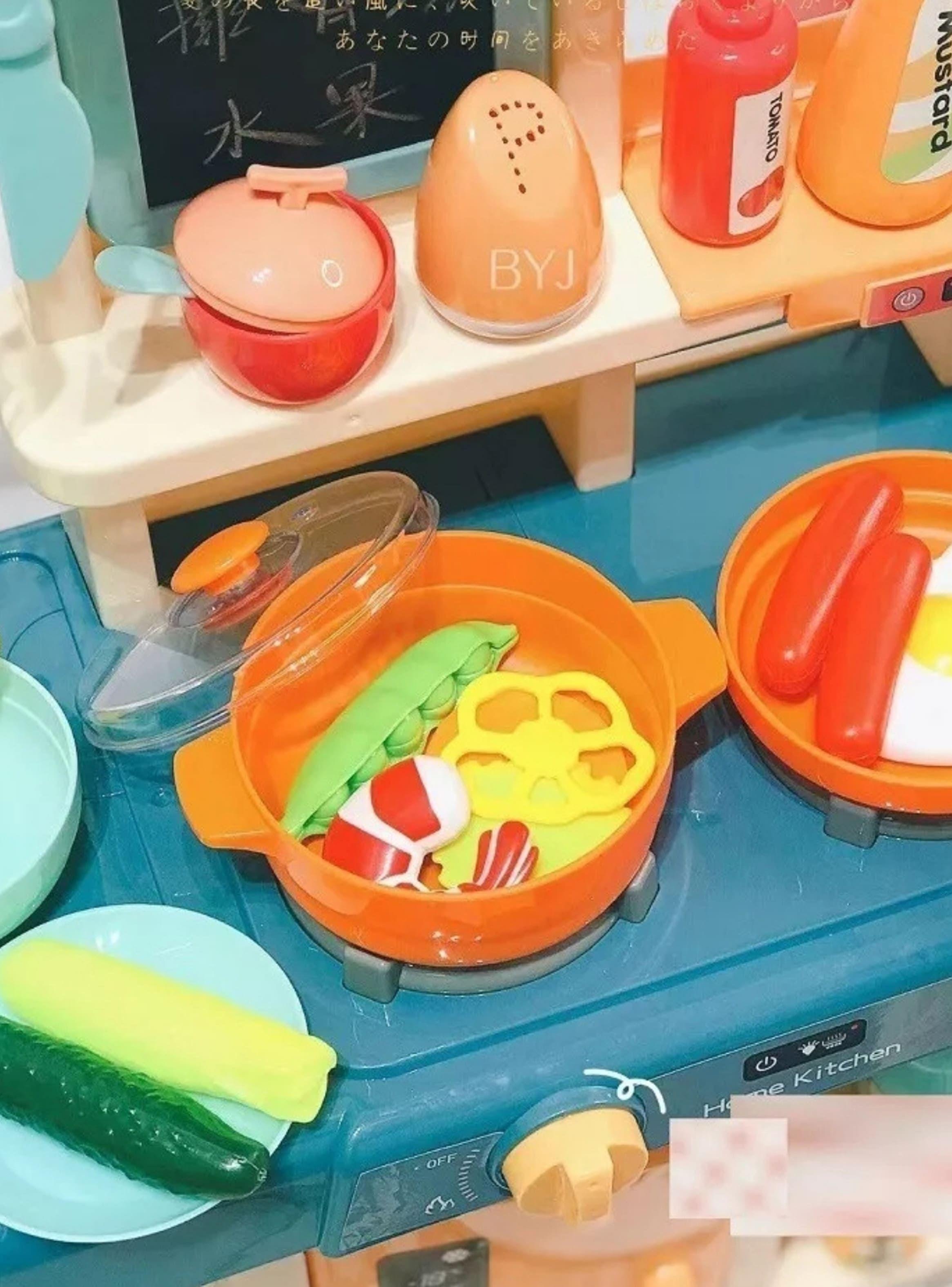 Cocina de juguete lavaplato set 42pcs luces y sonidos-6