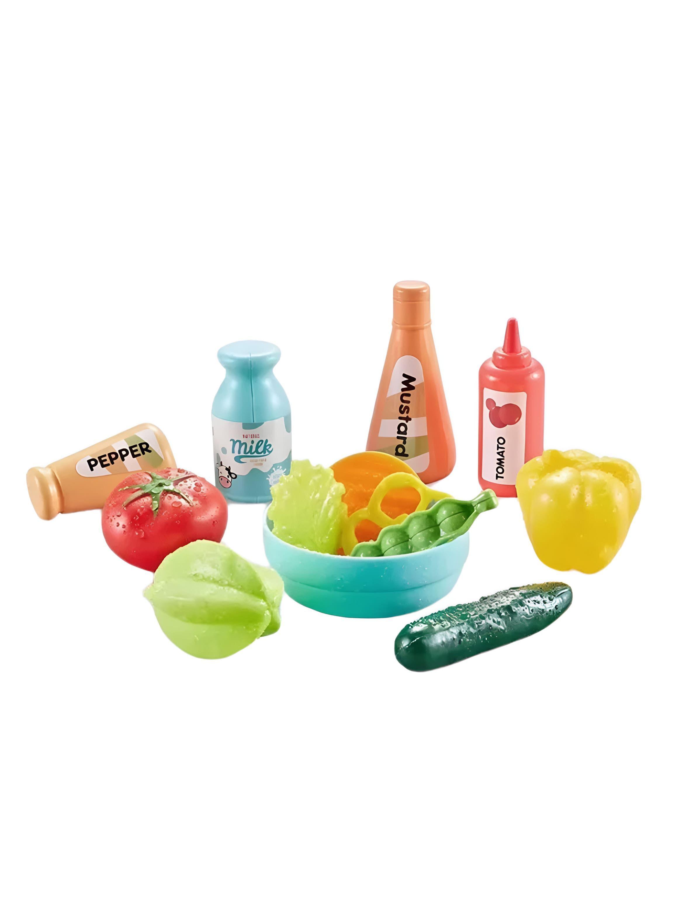 Cocina de juguete lavaplato set 42pcs luces y sonidos-7
