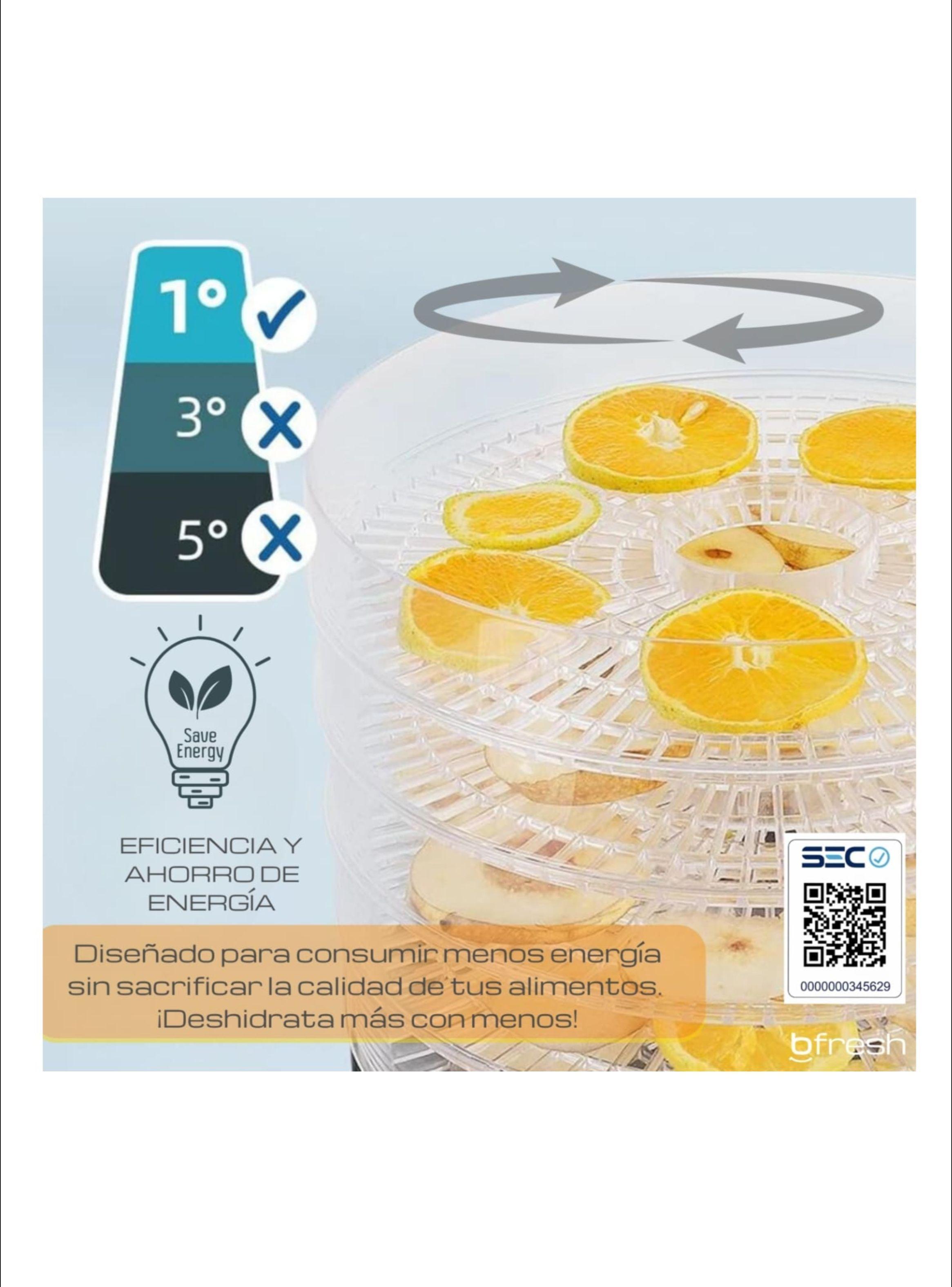 Deshidratador de frutas y alimentos Dry Fit Negro-6