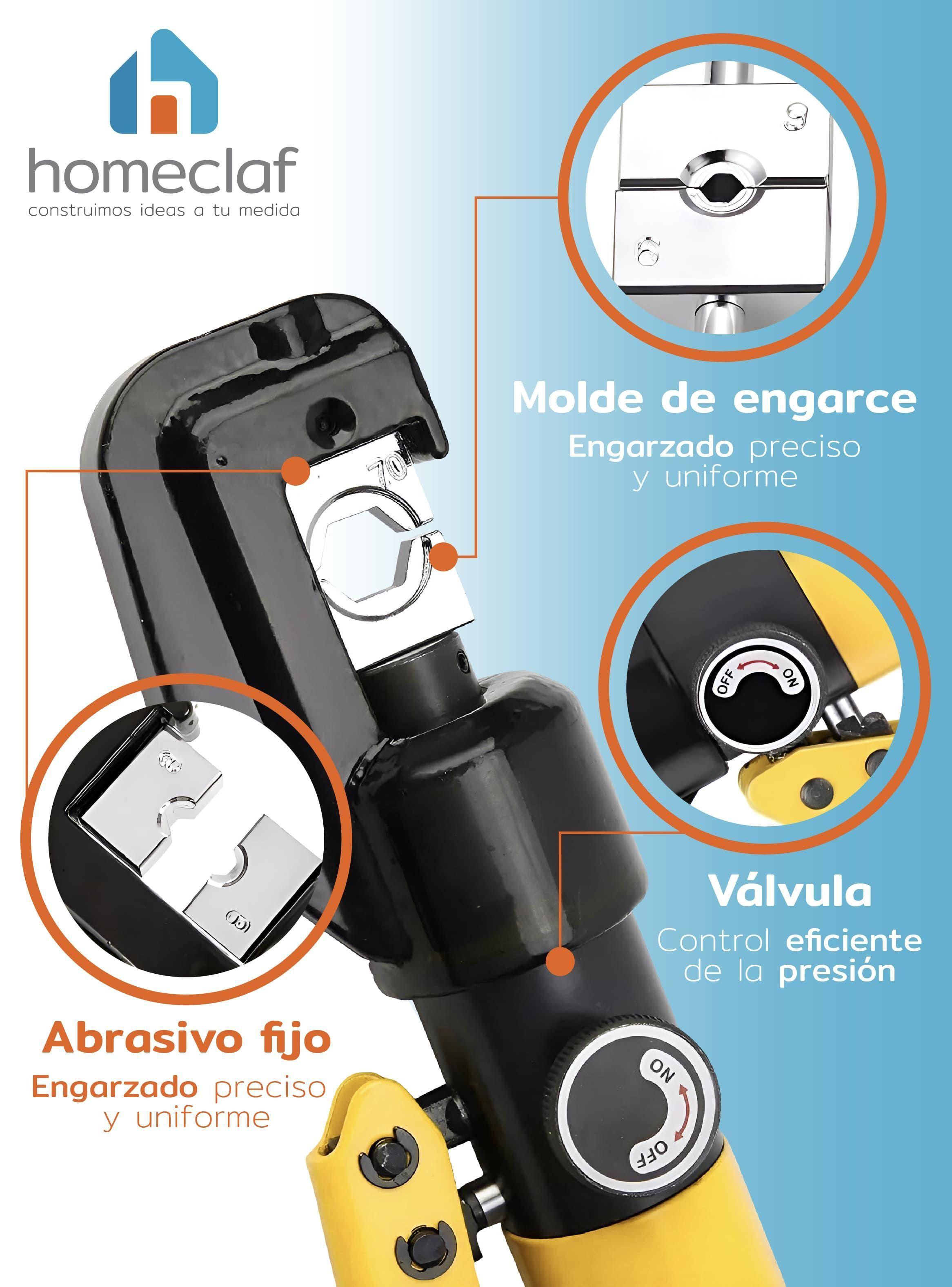 Alicate Hidráulico Prensaterminales 10 Tn Con 9 Troqueles-3