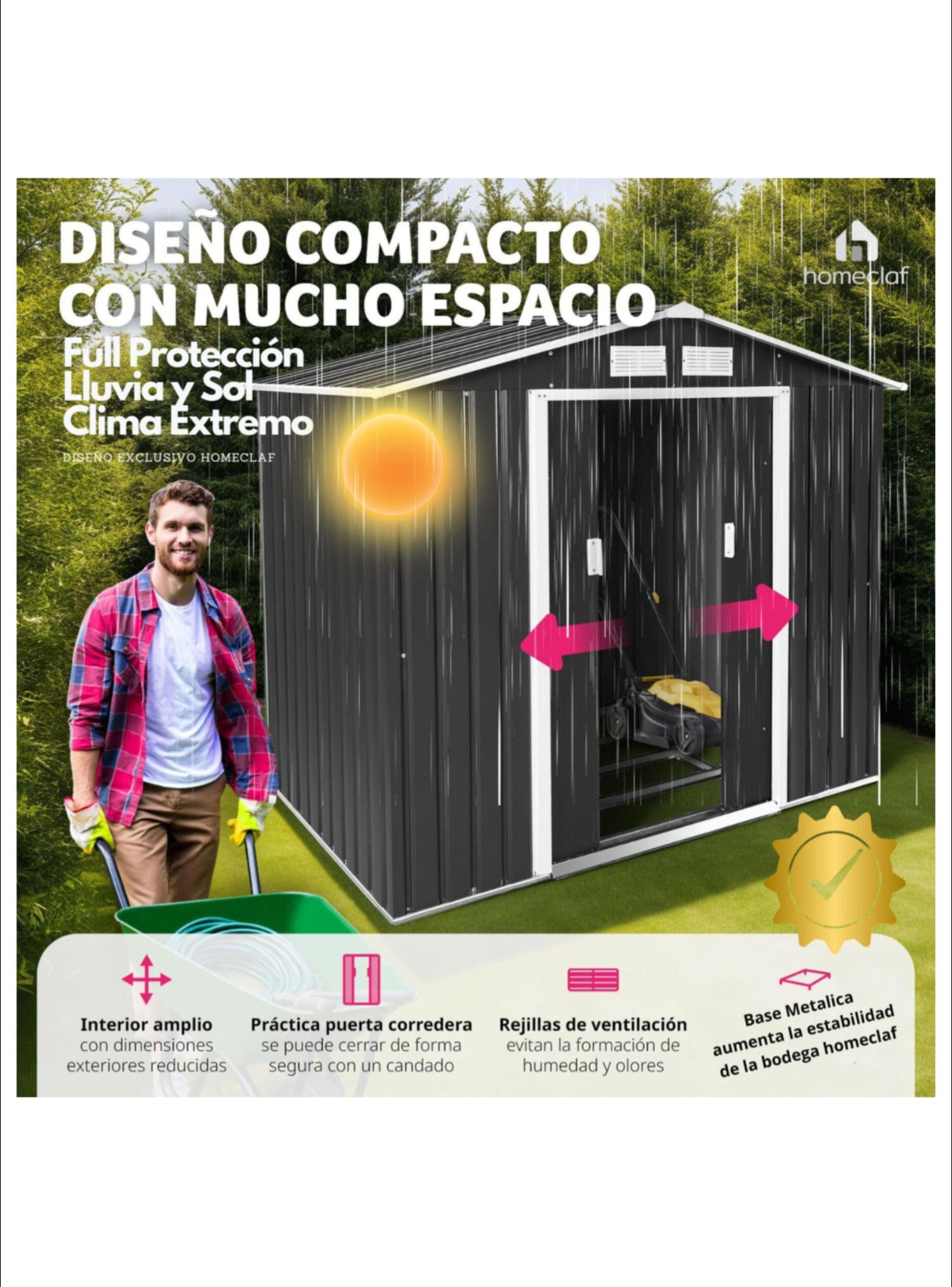 Bodega Prefabricada Jardín XXL 194x130x184-5