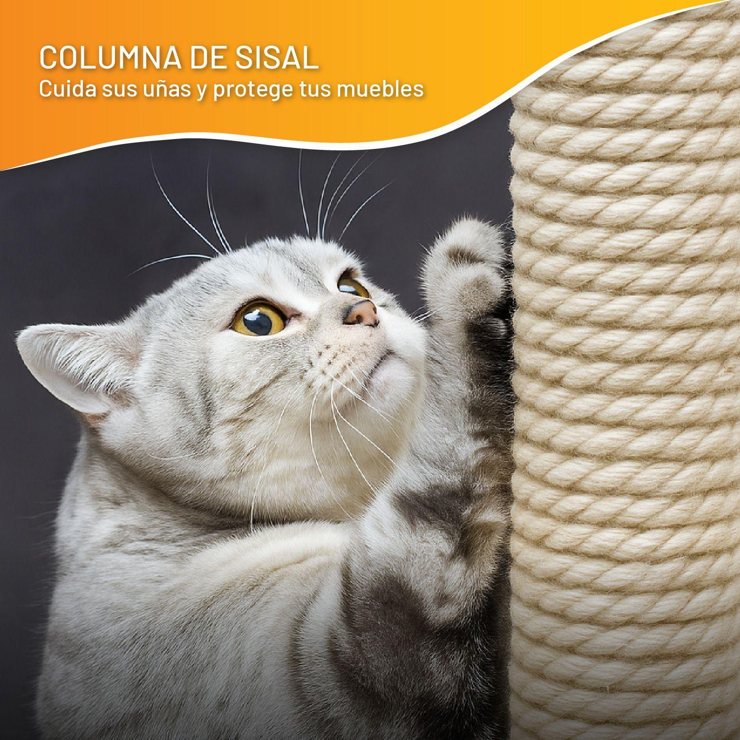 Rascador De Gatos Con Juguete Y Cama 44x40x40-3