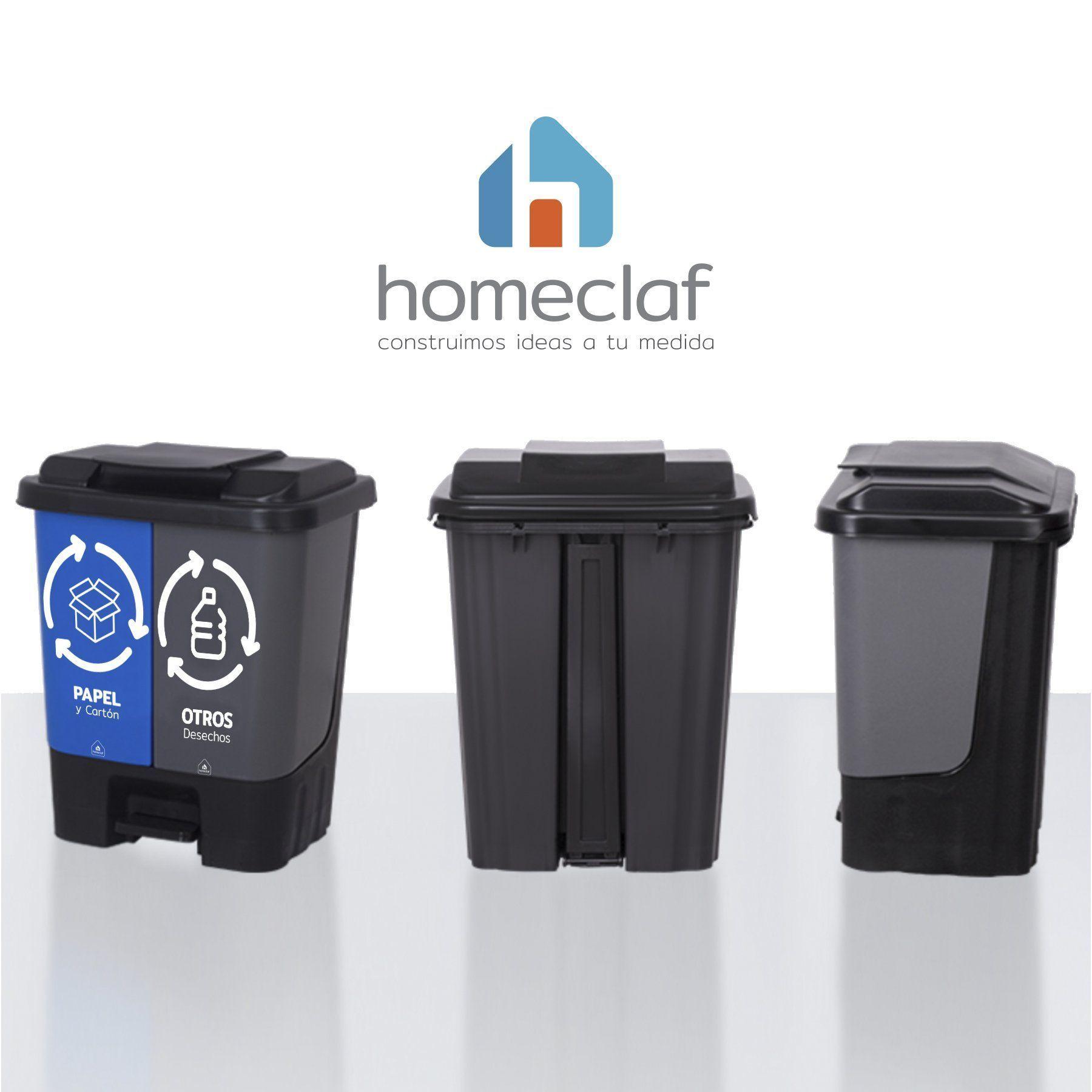 Basureros de Reciclaje 30L Papel y Otros Desechos-3