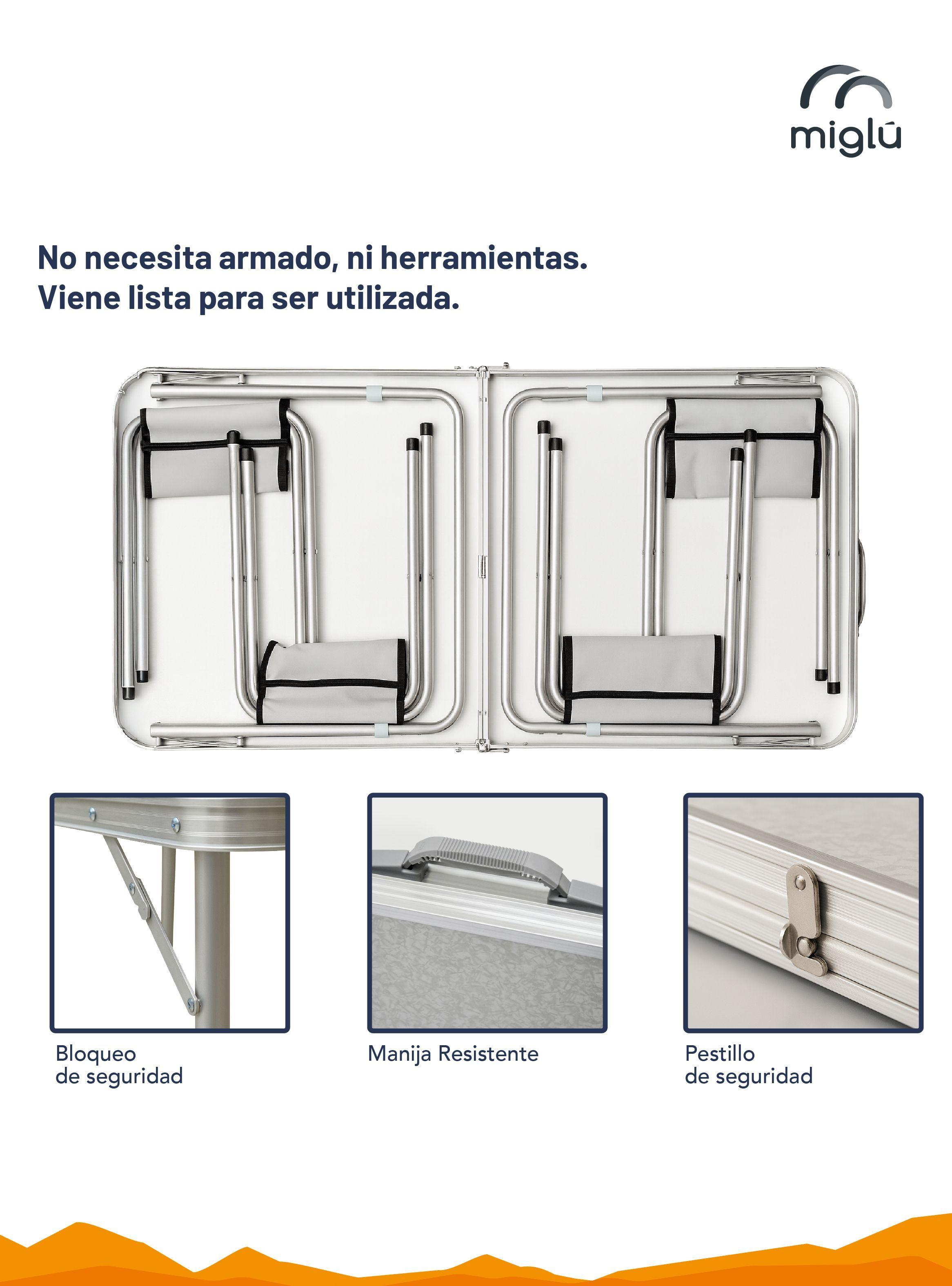 Mesa de camping plegable con 4 pisos Miglu-3