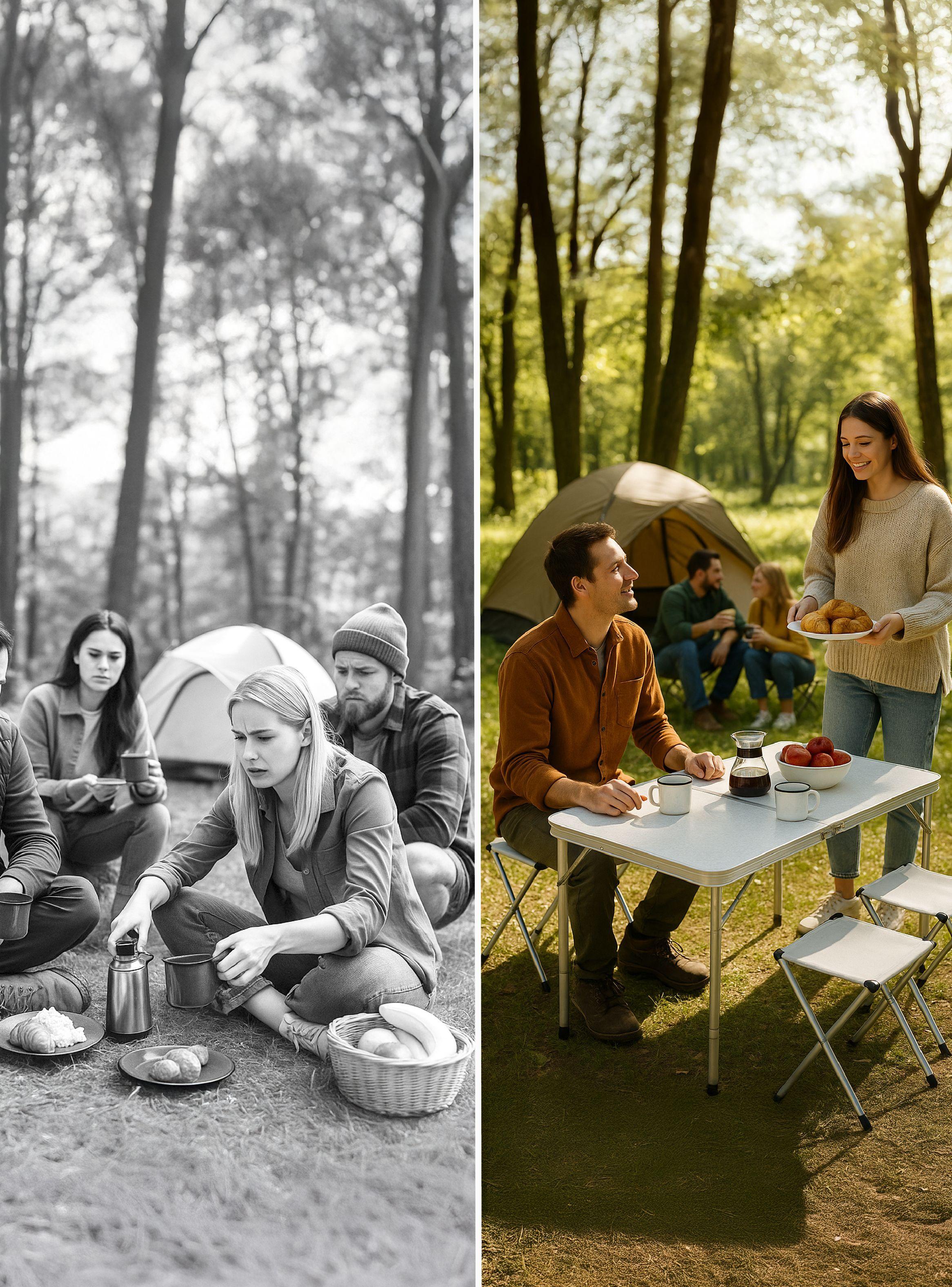 Mesa de camping plegable con 4 pisos Miglu-6