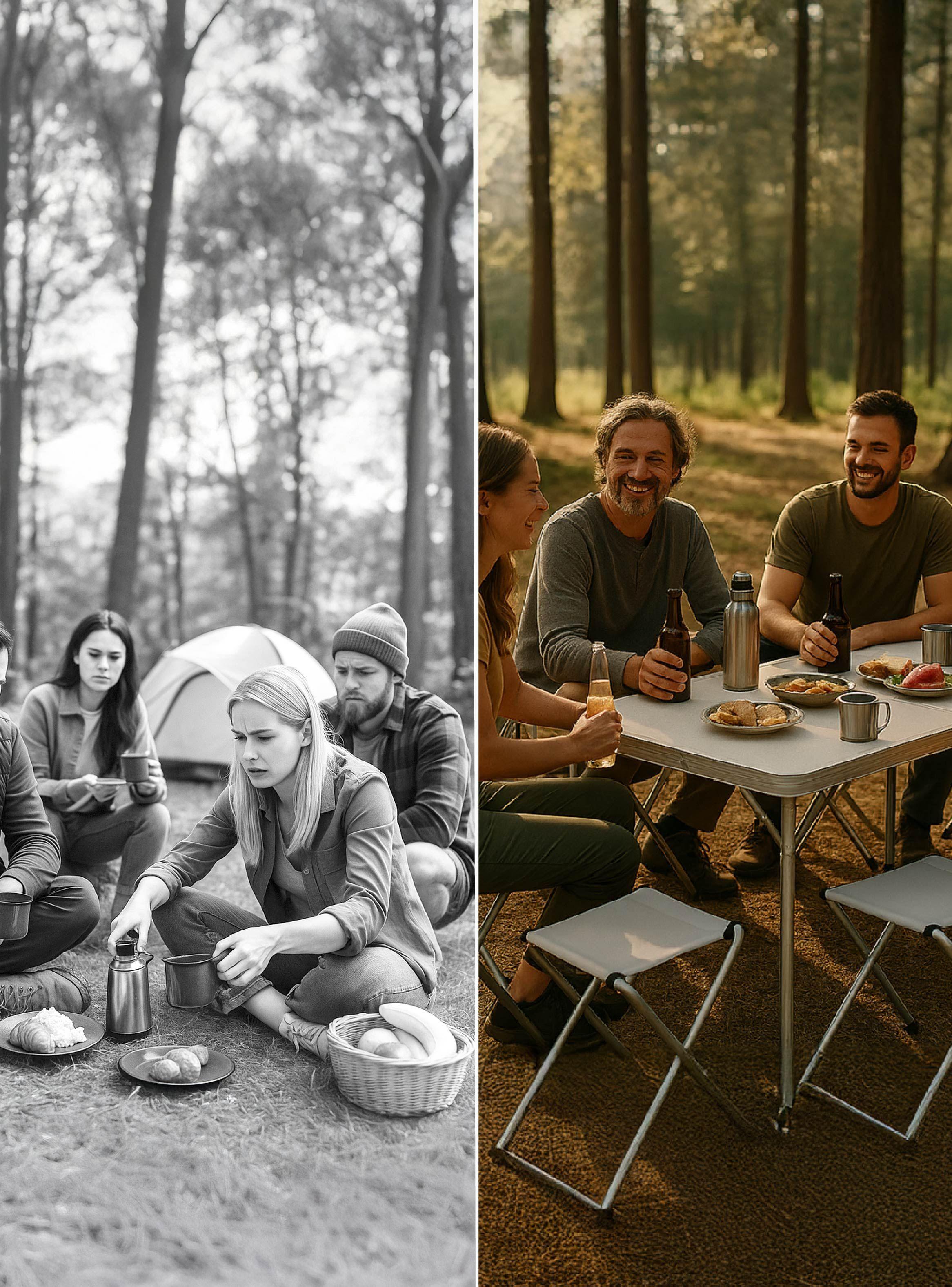 Mesa de camping plegable con 4 pisos Miglu-6