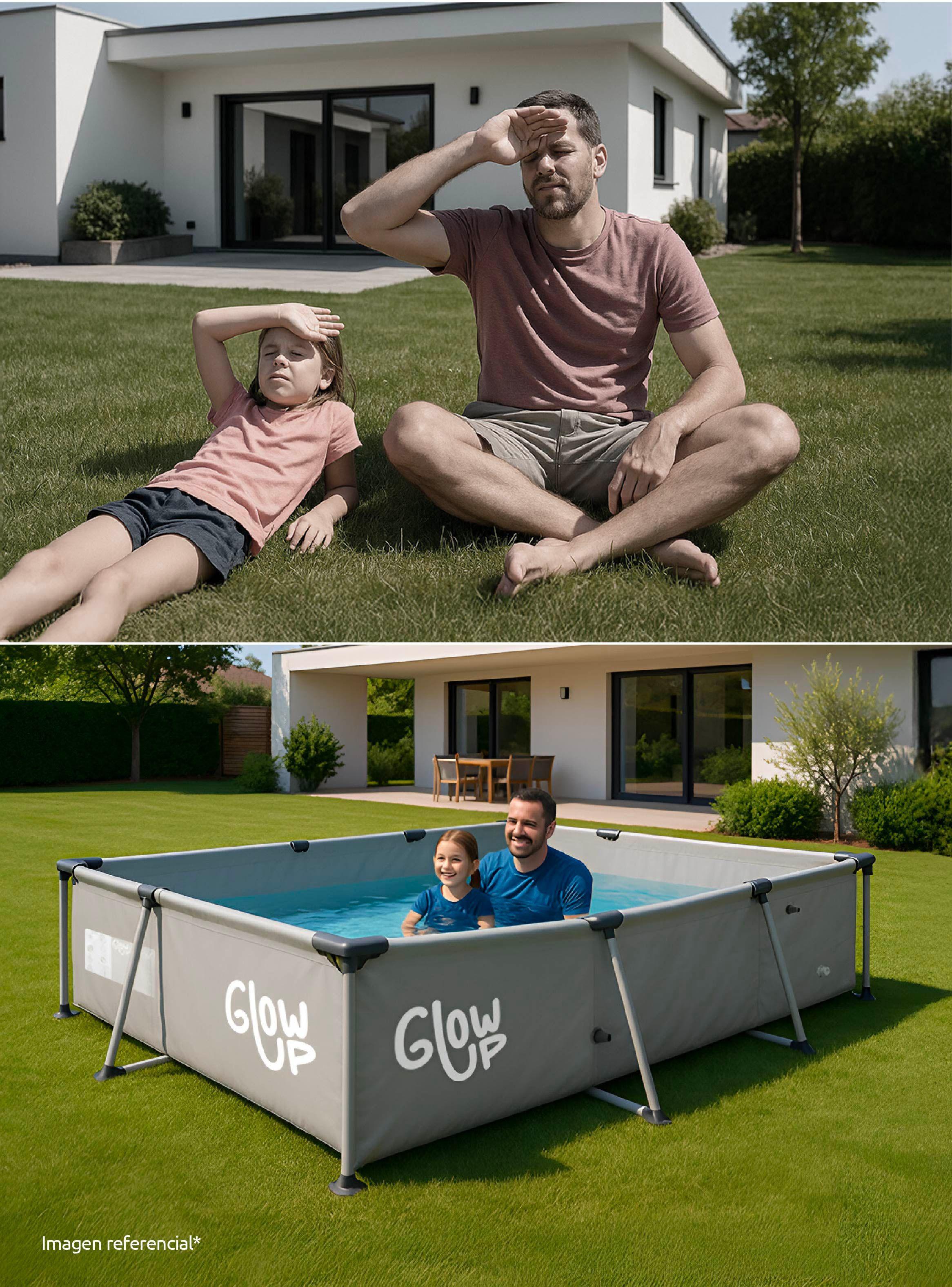 Piscina Estructural 3700 Litros Rectangular 2x3mts GlowUp-5
