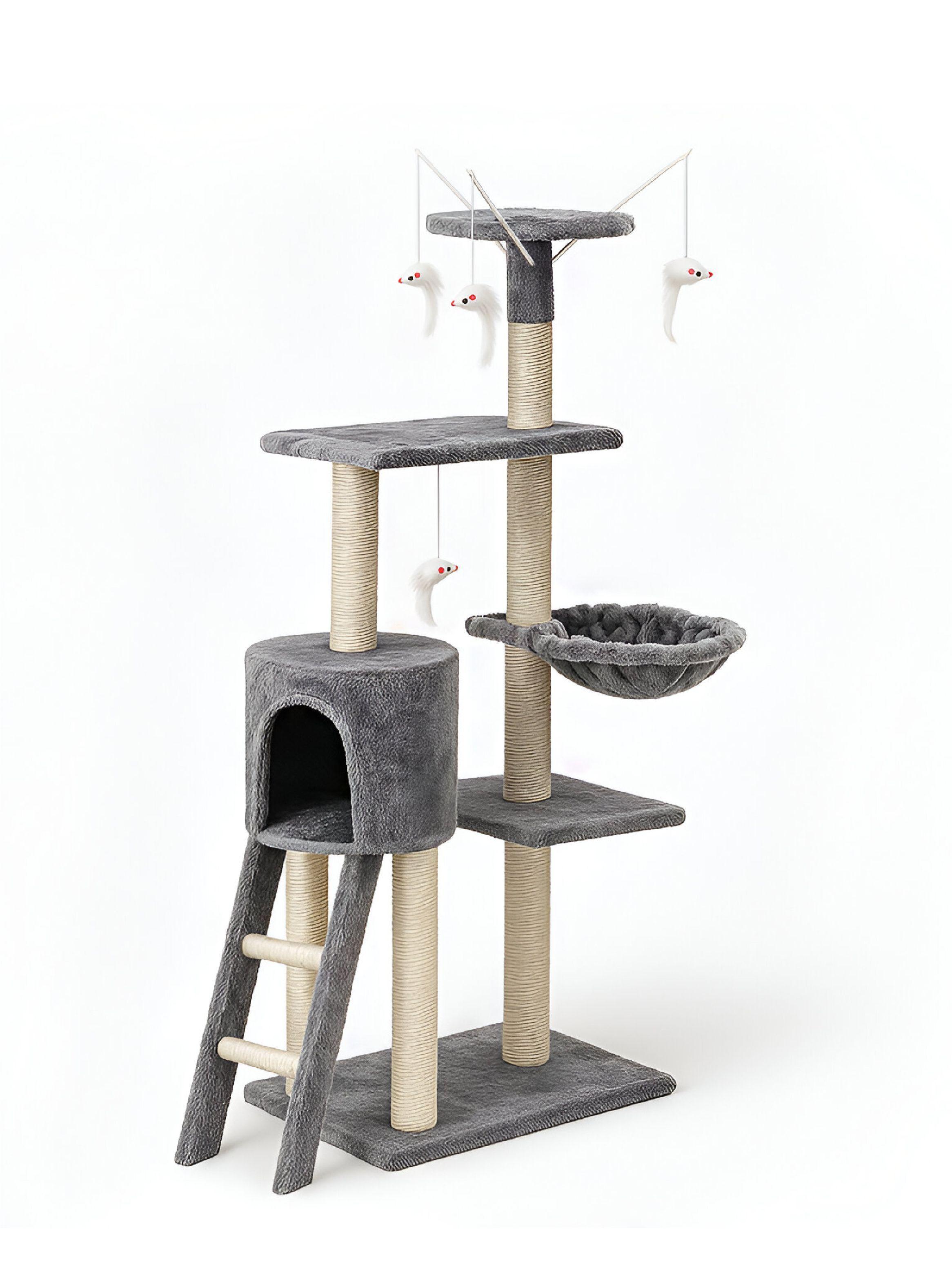 Rascador para gatos con hamaca 135x55x36 Petwoow-0