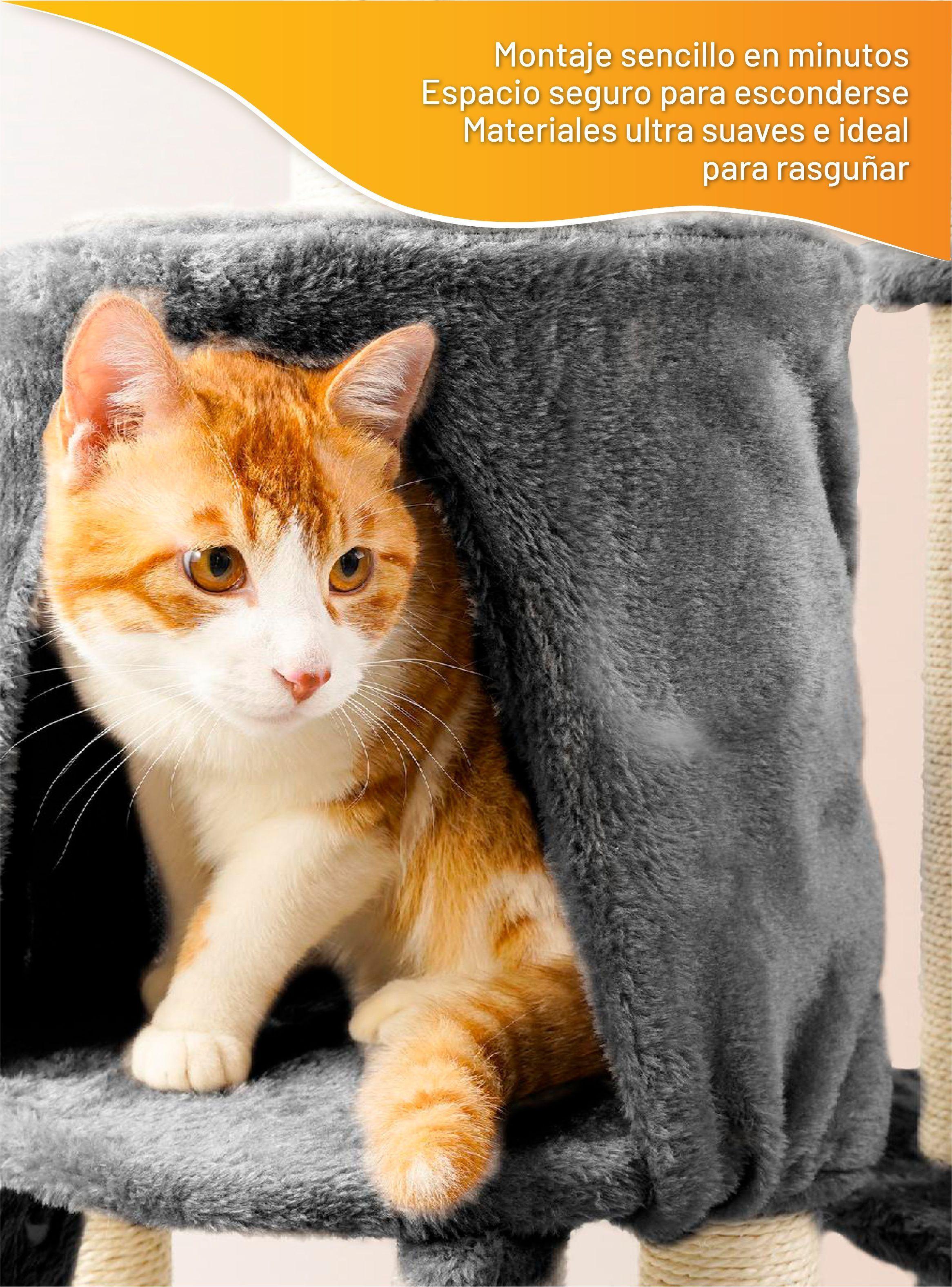 Rascador para gatos con hamaca 135x55x36 Petwoow-2