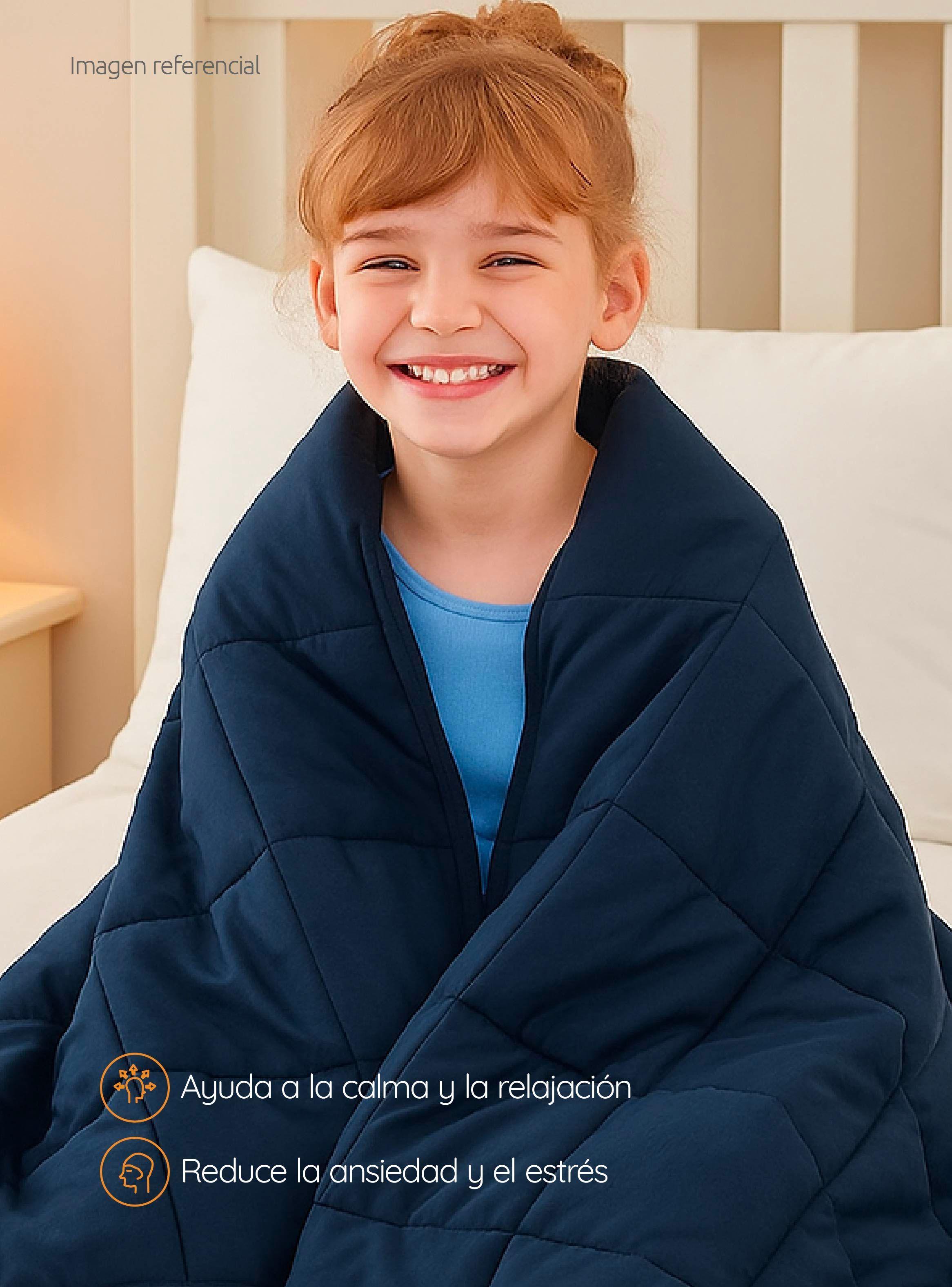 Manta de gravedad niños Azul oscuro 4,5K 152x102 cm Manta de Peso GlowUp-7