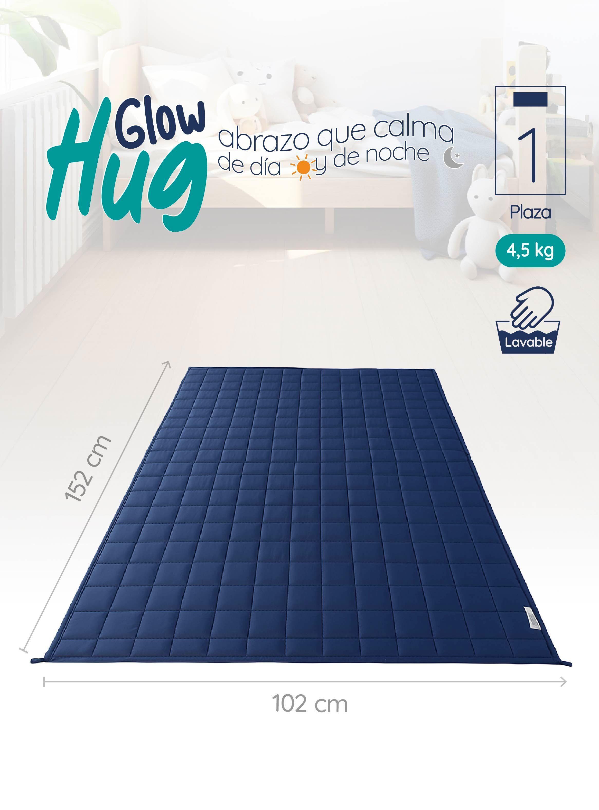 Manta de gravedad niños Azul oscuro 4,5K 152x102 cm Manta de Peso GlowUp-2