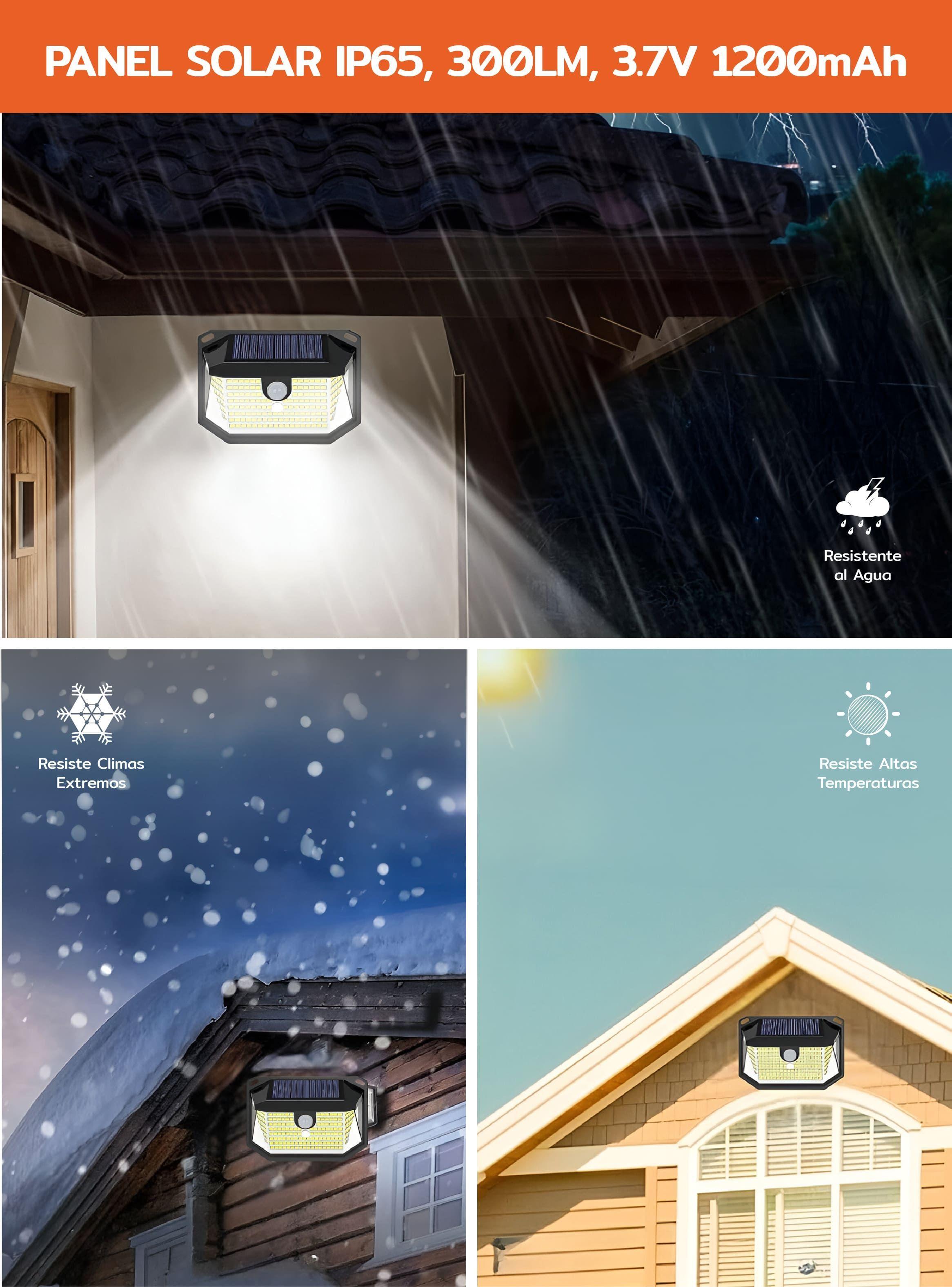 Foco Solar 178 Led Exterior Con Sensor Movimiento Homeclaf-6