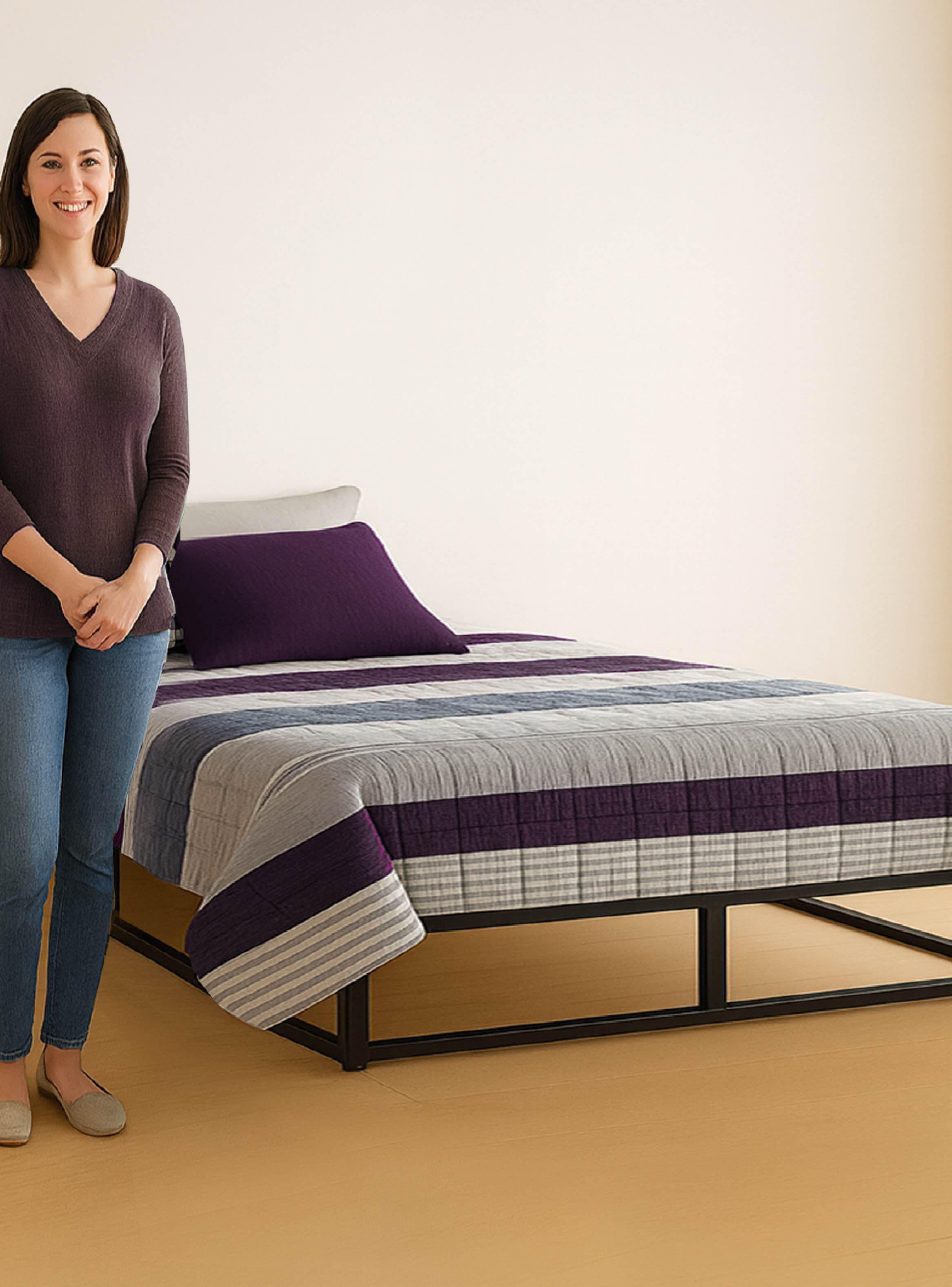 Base para cama Europea Acero y Madera 150x190 cm 2 Pza Nova Vincenzi-6