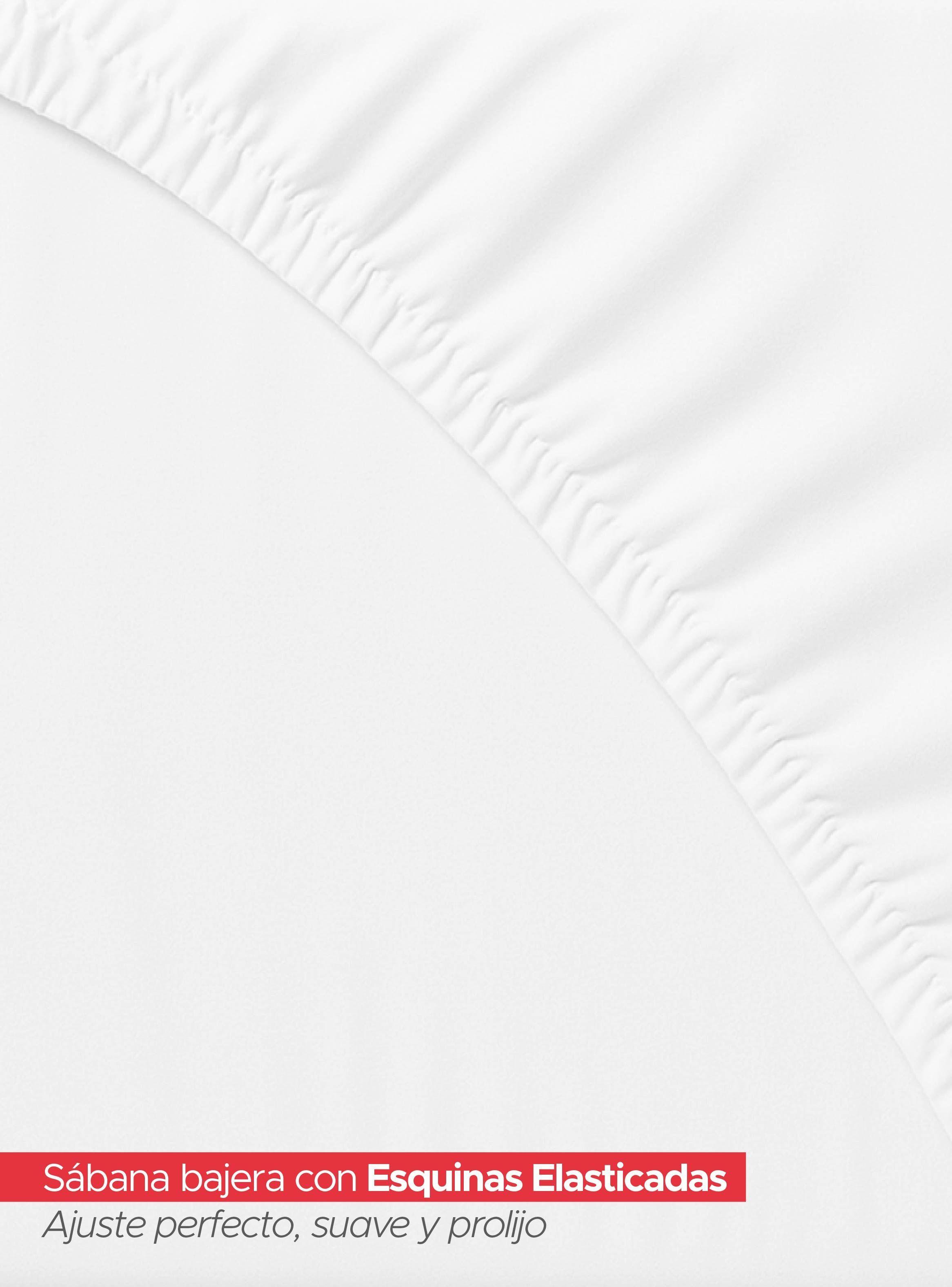 Juego De Sábanas Blanco 1800 Hilos Ultra Suave 1,5 Plazas Vincenzi-3