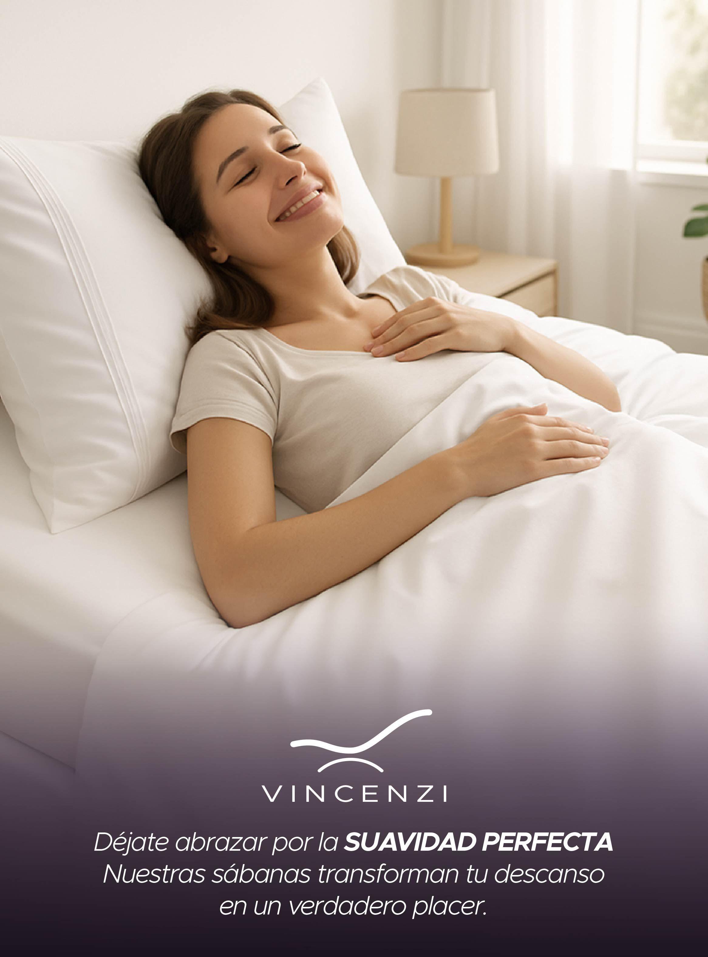 Juego De Sábanas Blanco 1800 Hilos Ultra Suave 1,5 Plazas Vincenzi-5