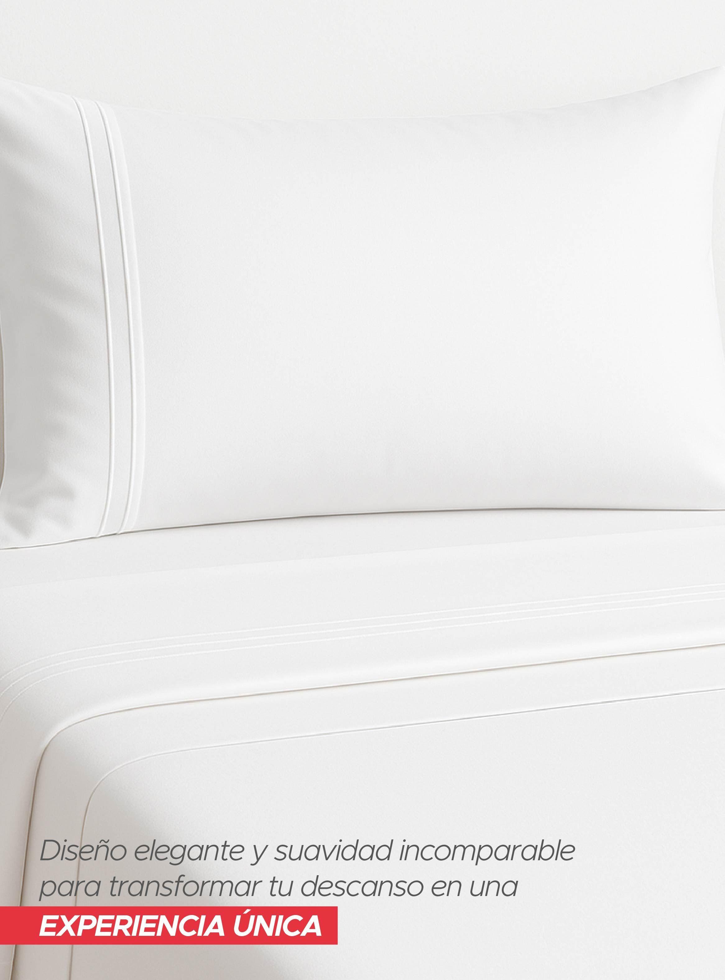 Juego De Sábanas Blanco 1800 Hilos Ultra Suave 1,5 Plazas Vincenzi-6