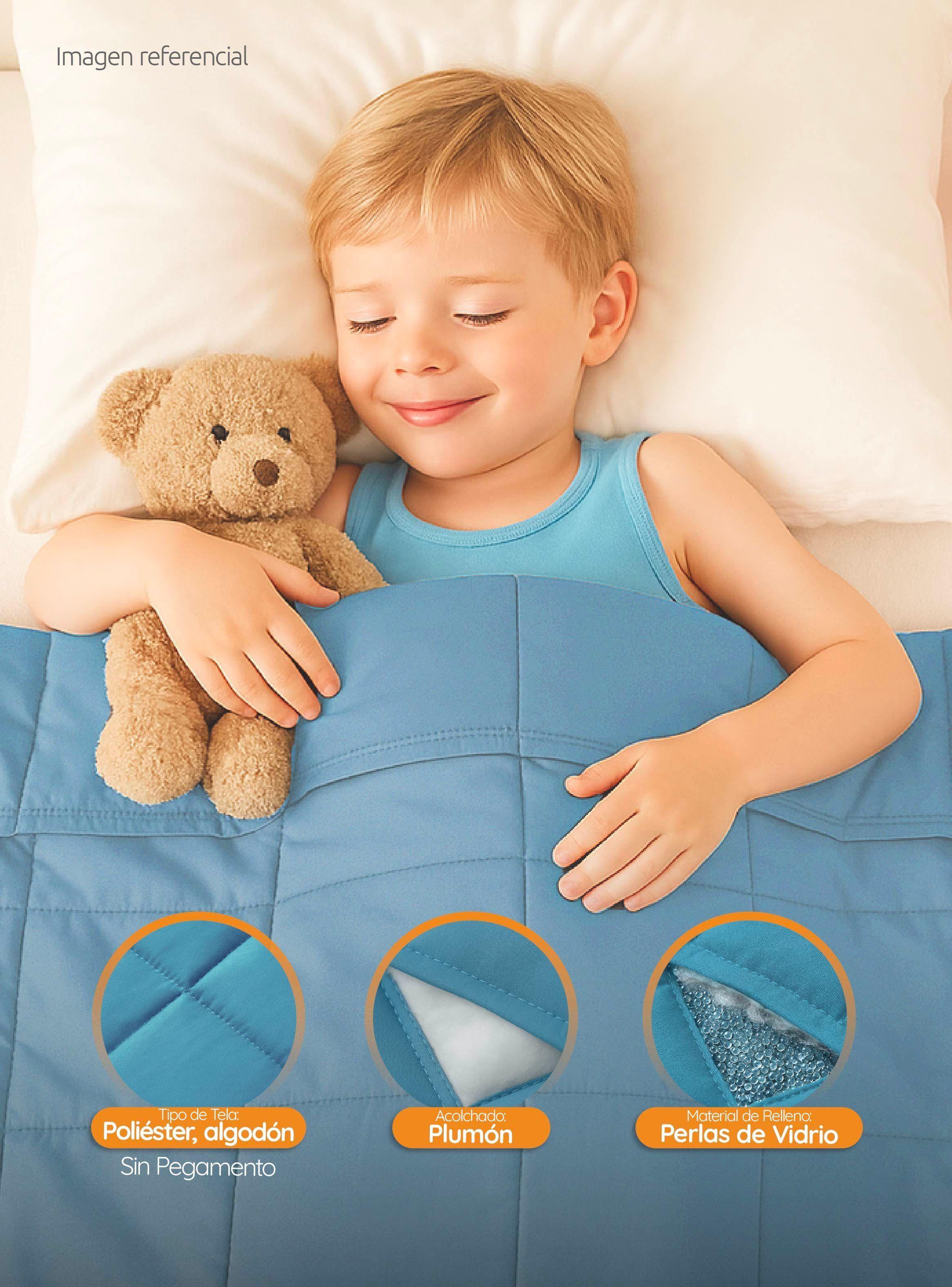 Manta de gravedad niños Celeste 3,2K 152x102 cm Manta de Peso GlowUp-3