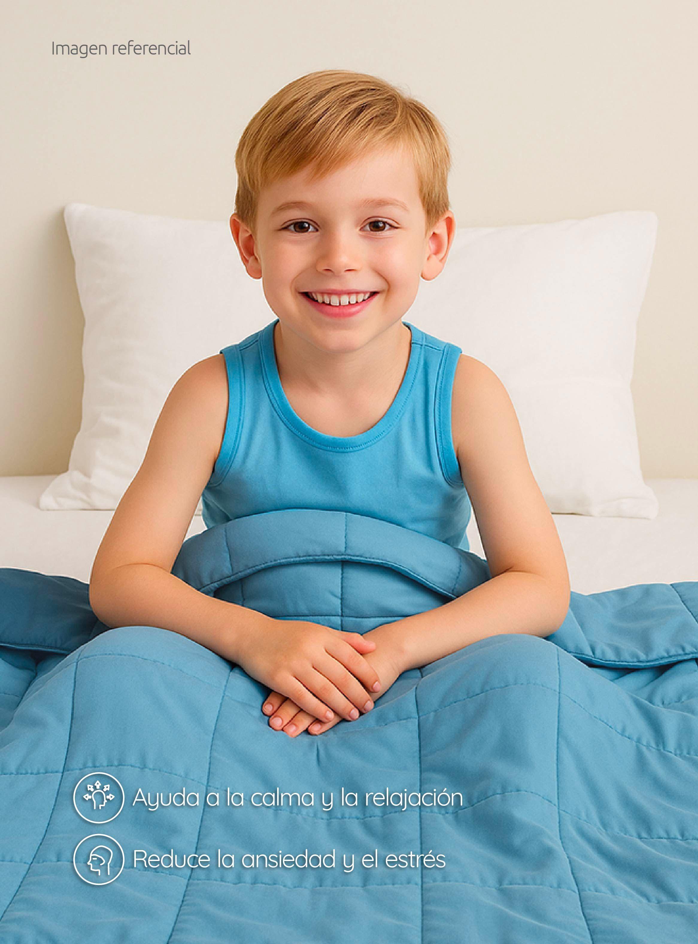 Manta de gravedad niños Celeste 3,2K 152x102 cm Manta de Peso GlowUp-5