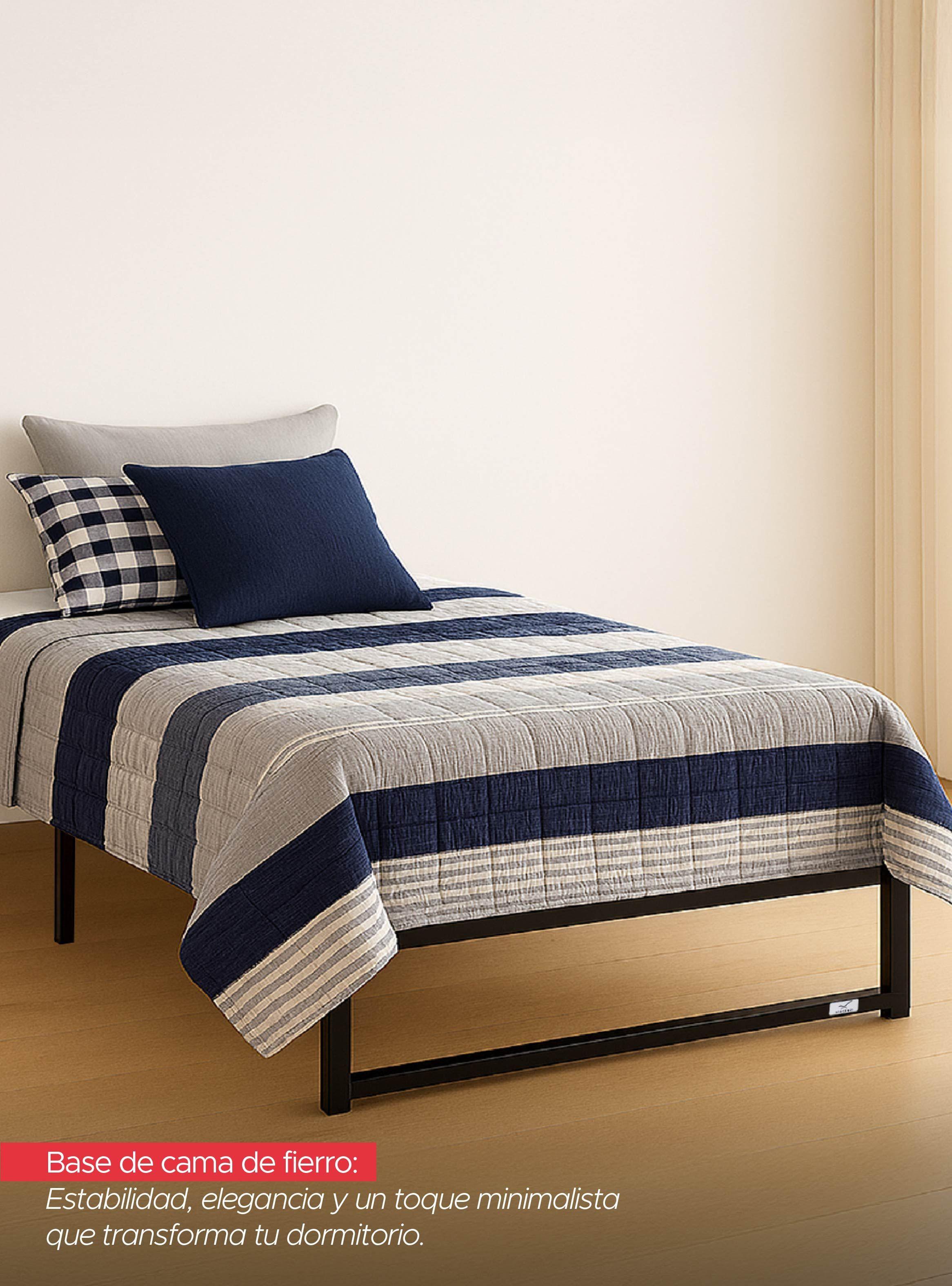 Base para Cama Europea de Acero Negro 105x190 cm Zen 1,5 Pza Vincenzi-4