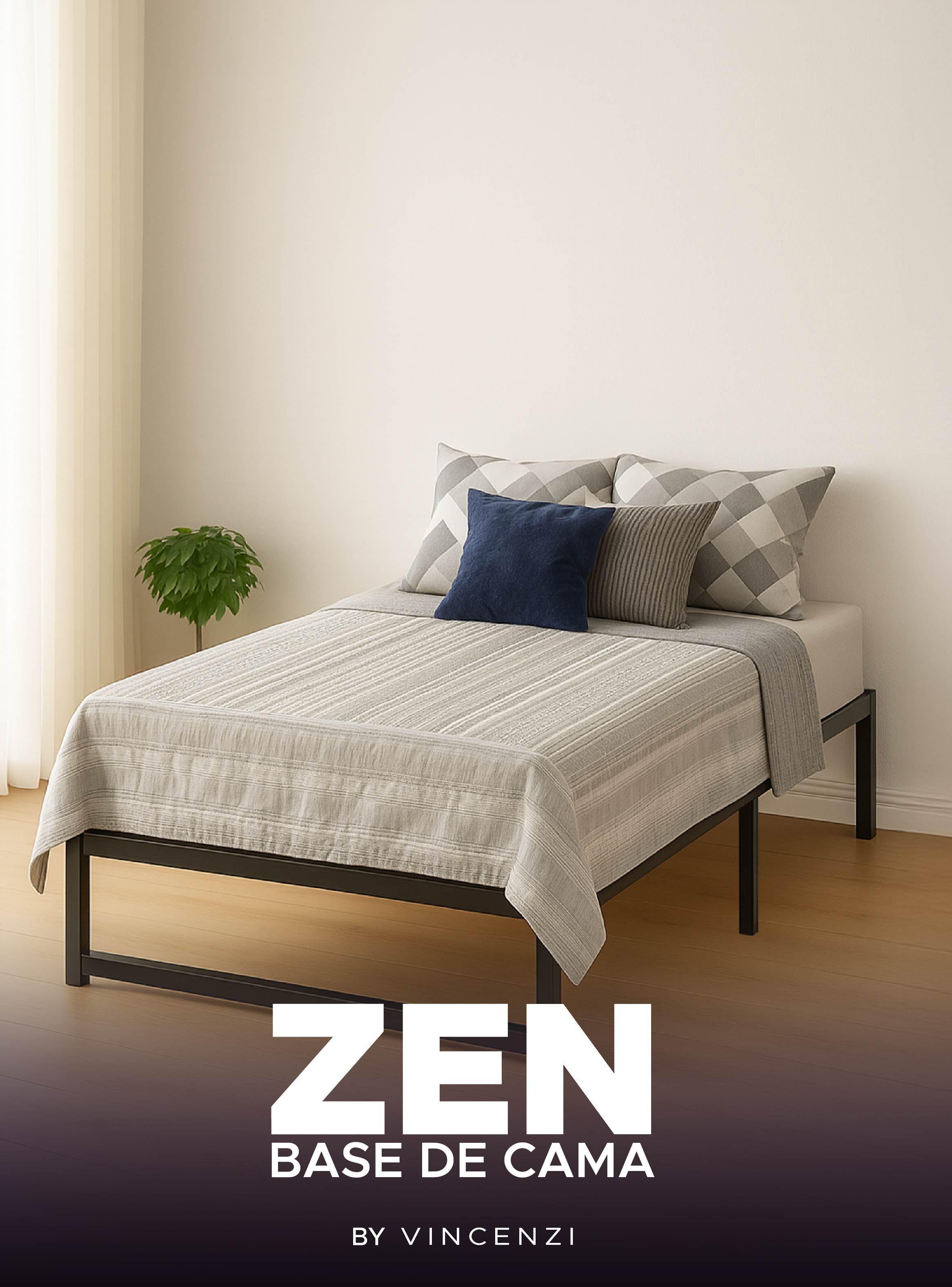 Base para Cama Europea de Acero Negro 105x190 cm Zen 1,5 Pza Vincenzi-6