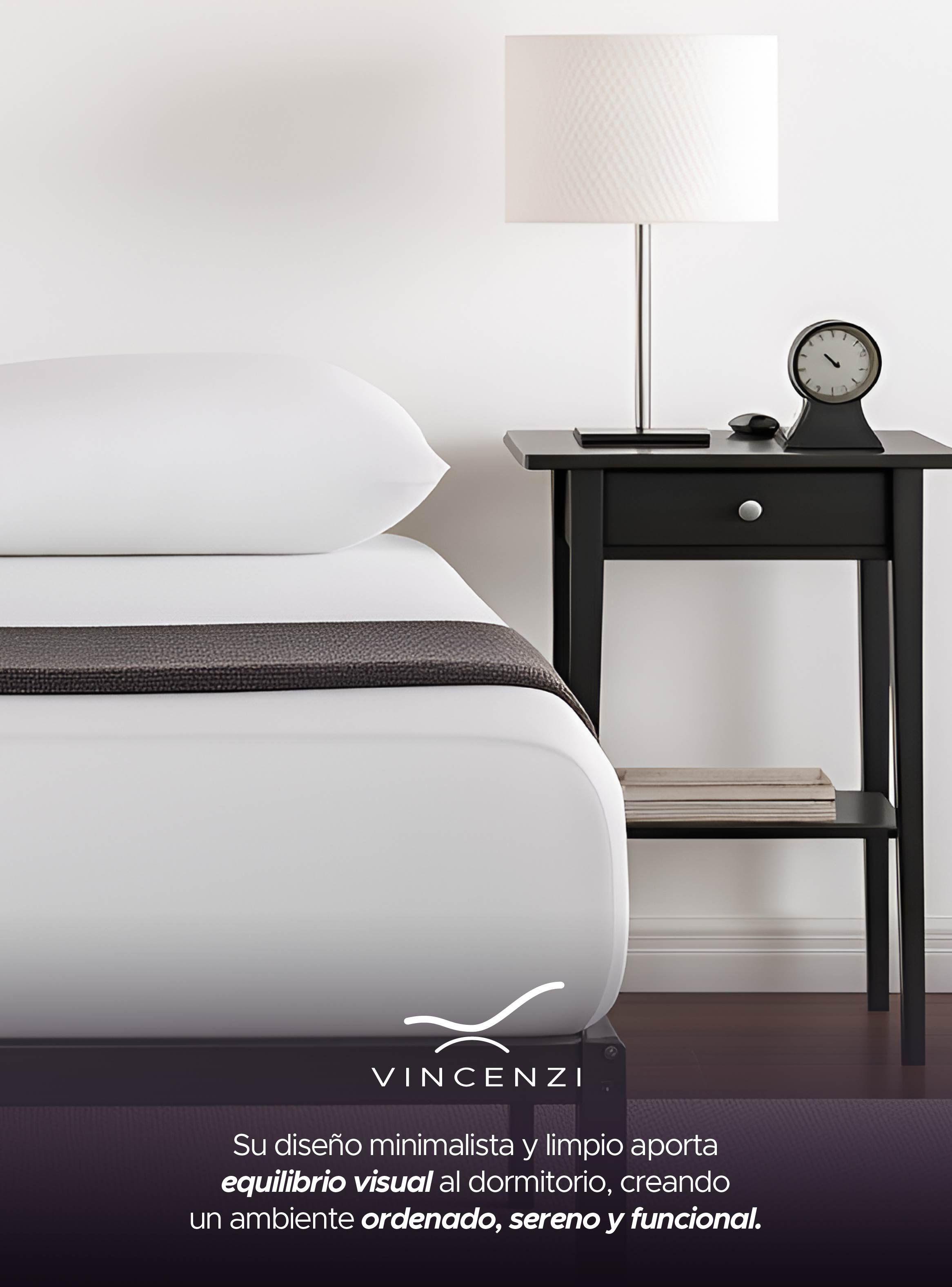 Base para Cama Europea de Acero Negro 105x190 cm Zen 1,5 Pza Vincenzi-7